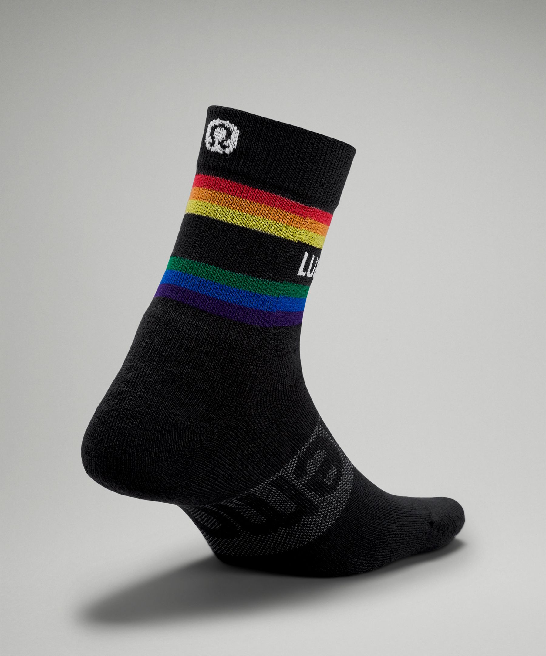 Lululemon Daily Stride Mid-Crew Sock *Rainbow lululemon - White - lulu  fanatics