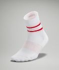 lululemon Daily Stride Mittelhohe Crew-Socken für Frauen mit Streifen *Wordmark