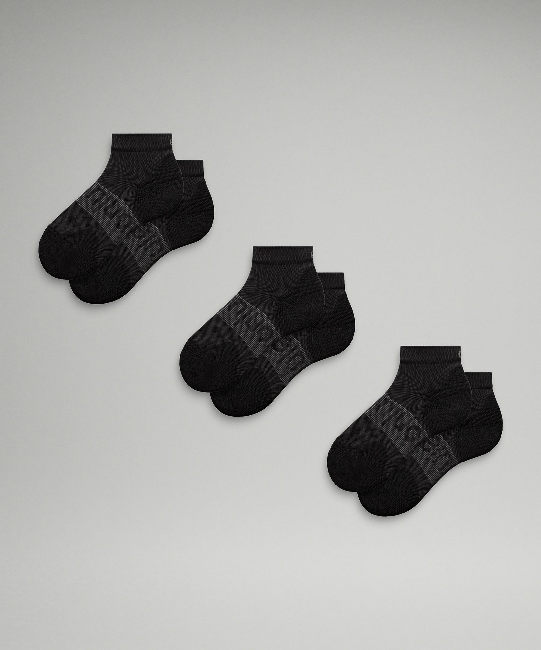 Women's Power Stride Ankle Socks 3 Pack - Black