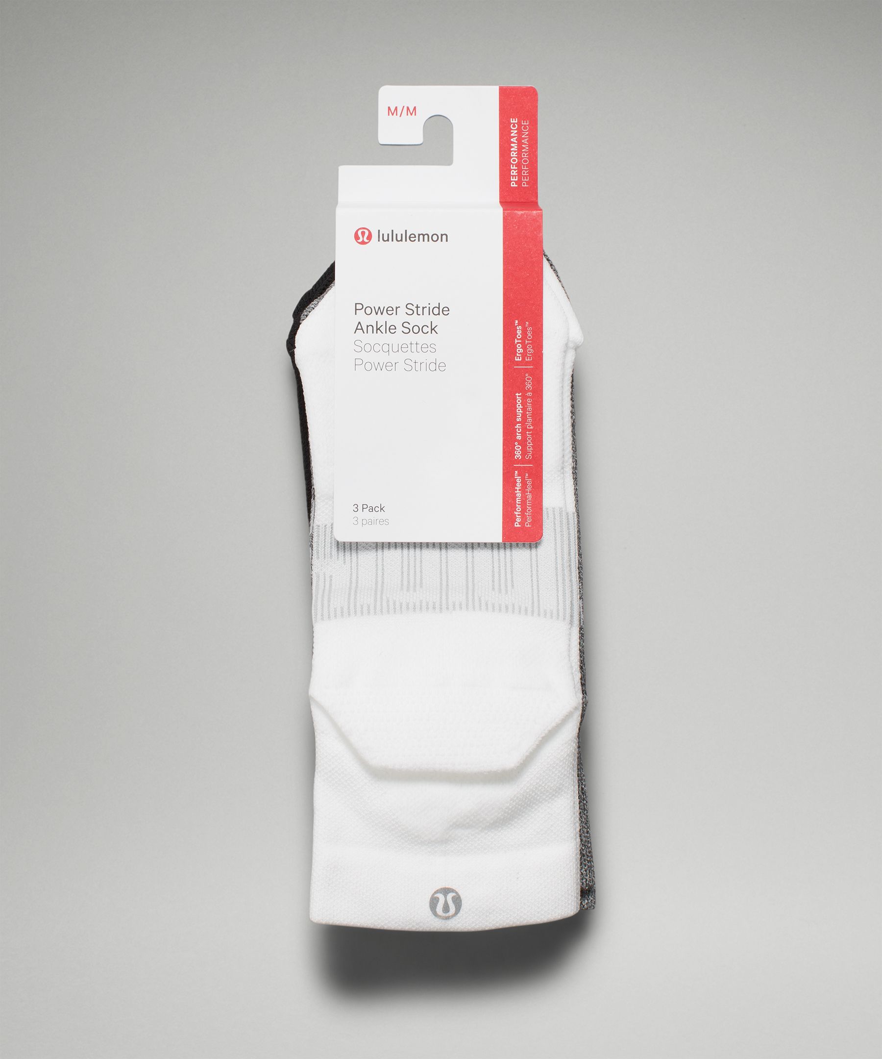 Shop Lululemon Power Stride Ankle Socks 3 Pack