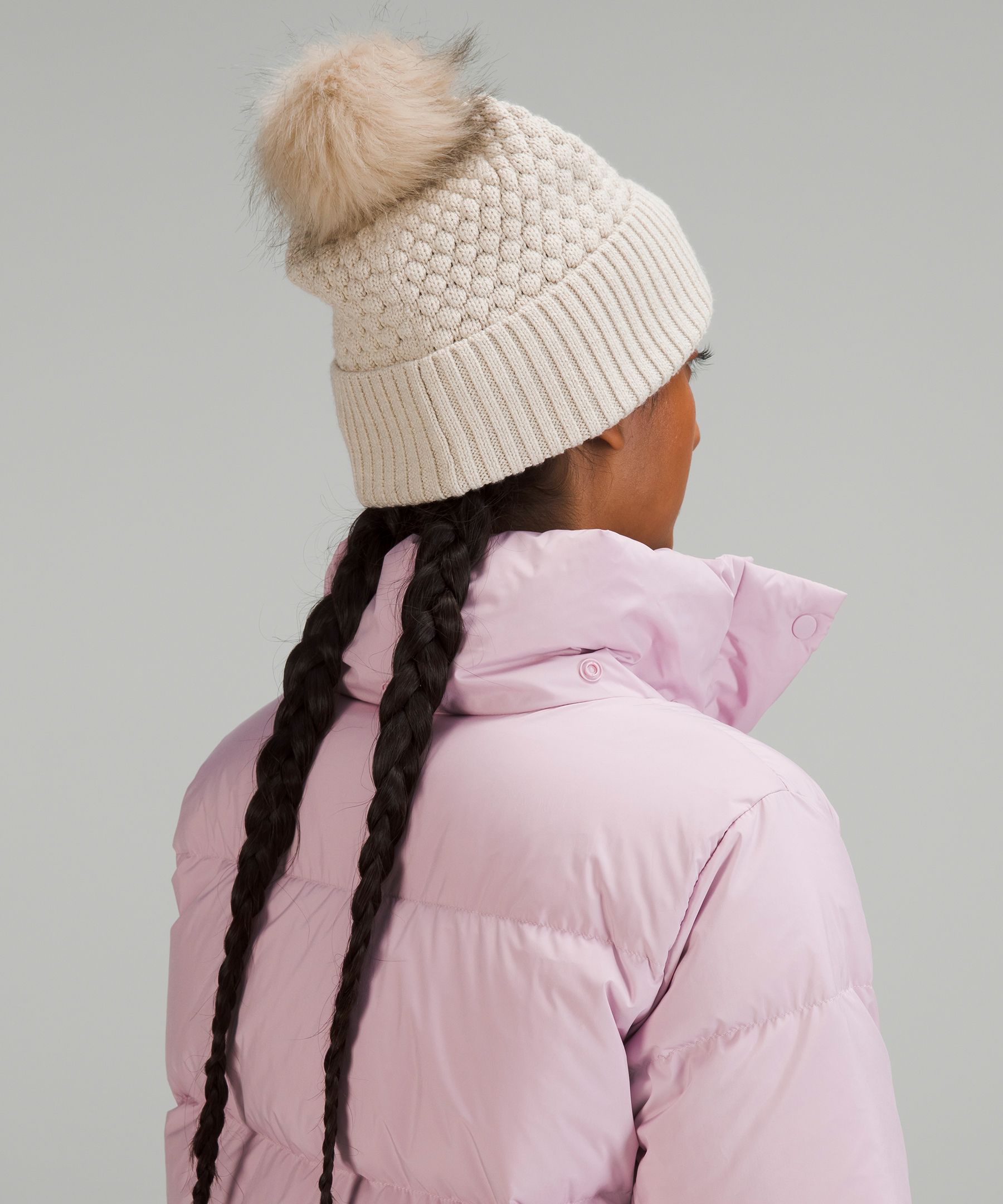 Women's Bubble Knit Pom Beanie