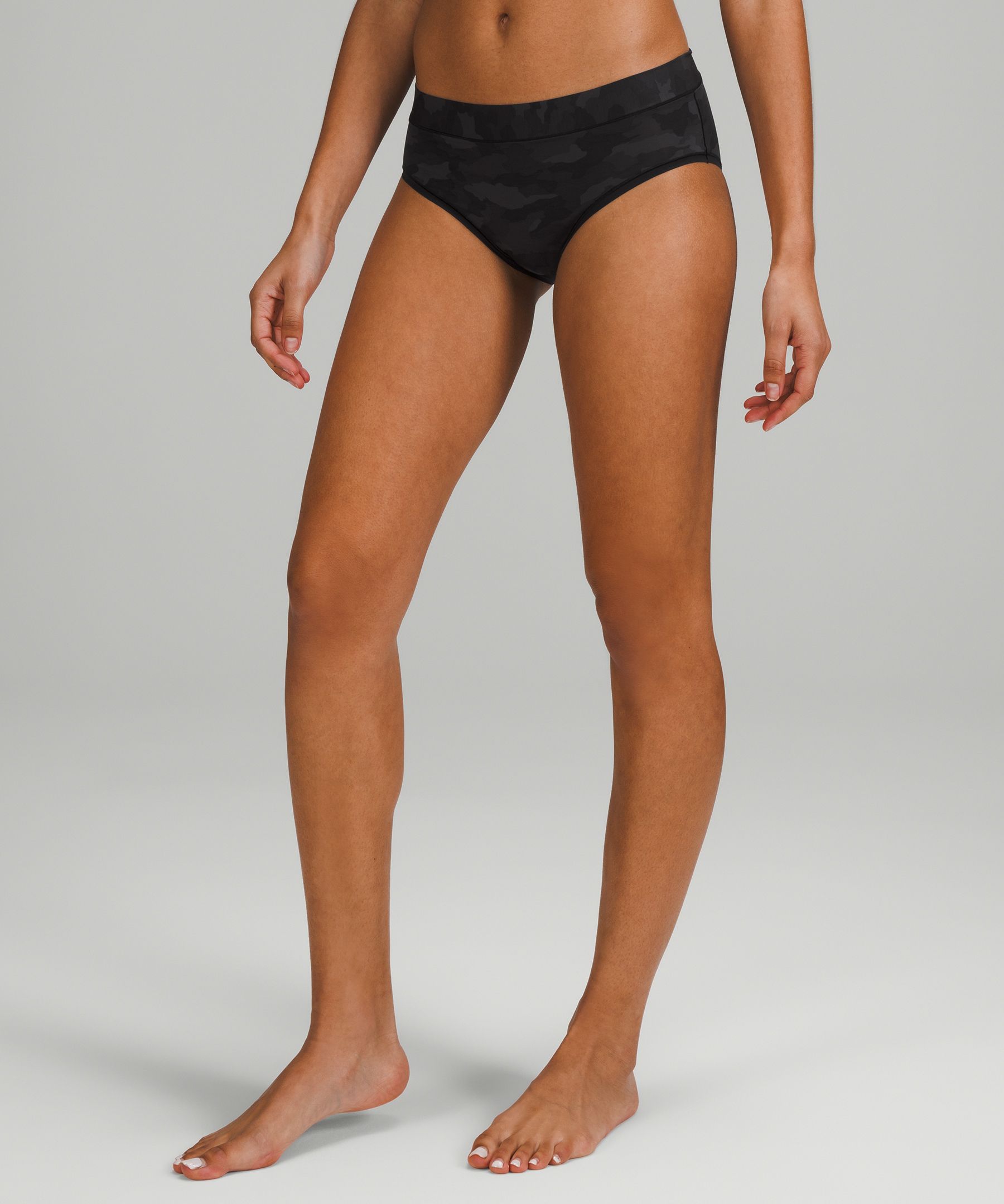 Lululemon Underease High-rise Bikini Underwear In Heritage 365 Camo Mini Deep Coal