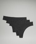 InvisiWear Mid-Rise Thong Underwear  Performance Lace *3 Pack