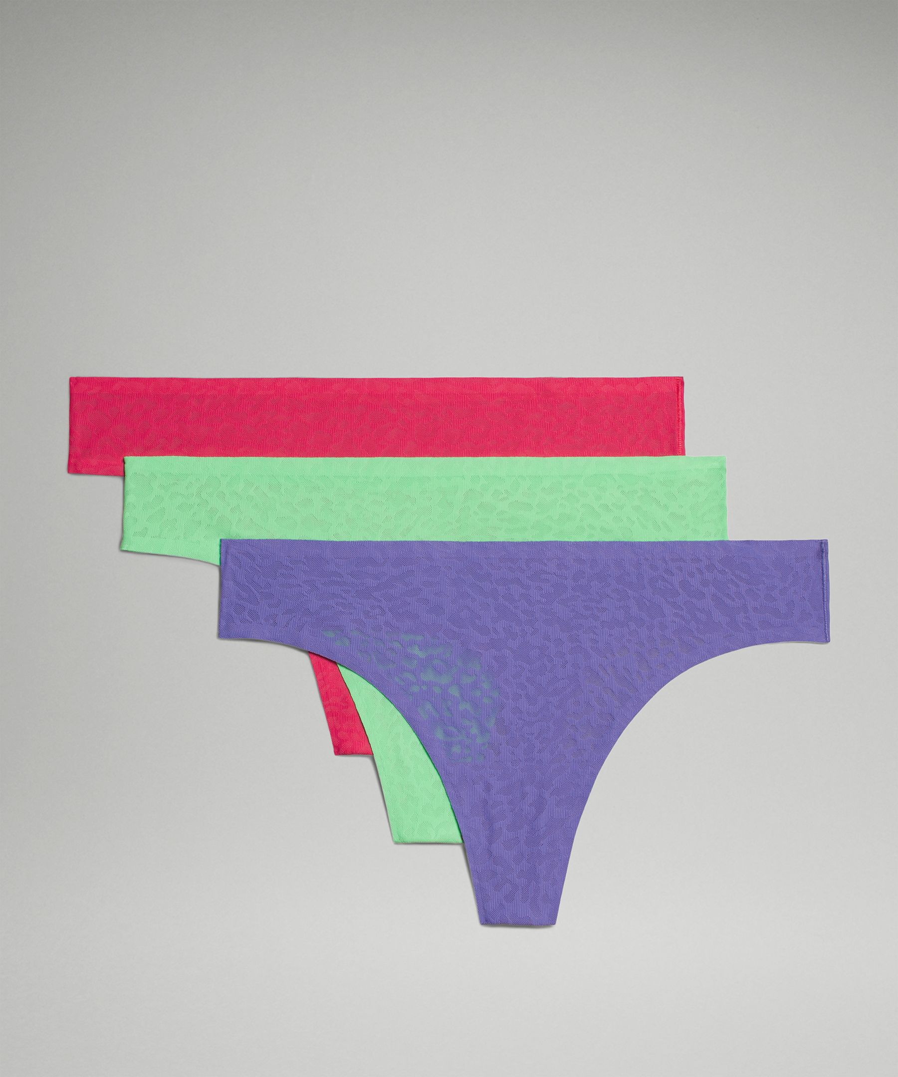 Lululemon Invisiwear Mid-rise Lace Thong Underwear 3 Pack