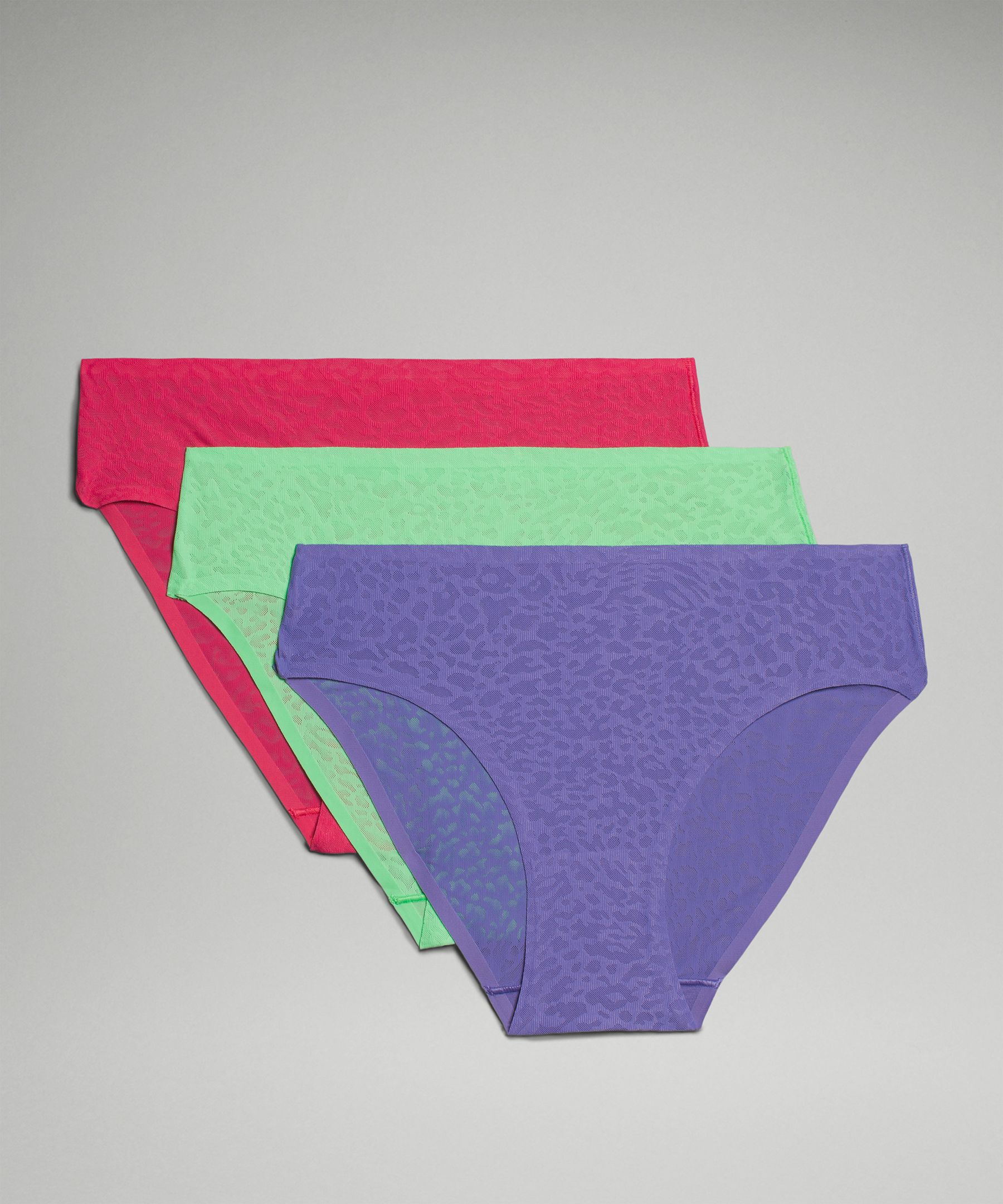 Lululemon Invisiwear Mid-rise Lace Bikini Underwear 3 Pack