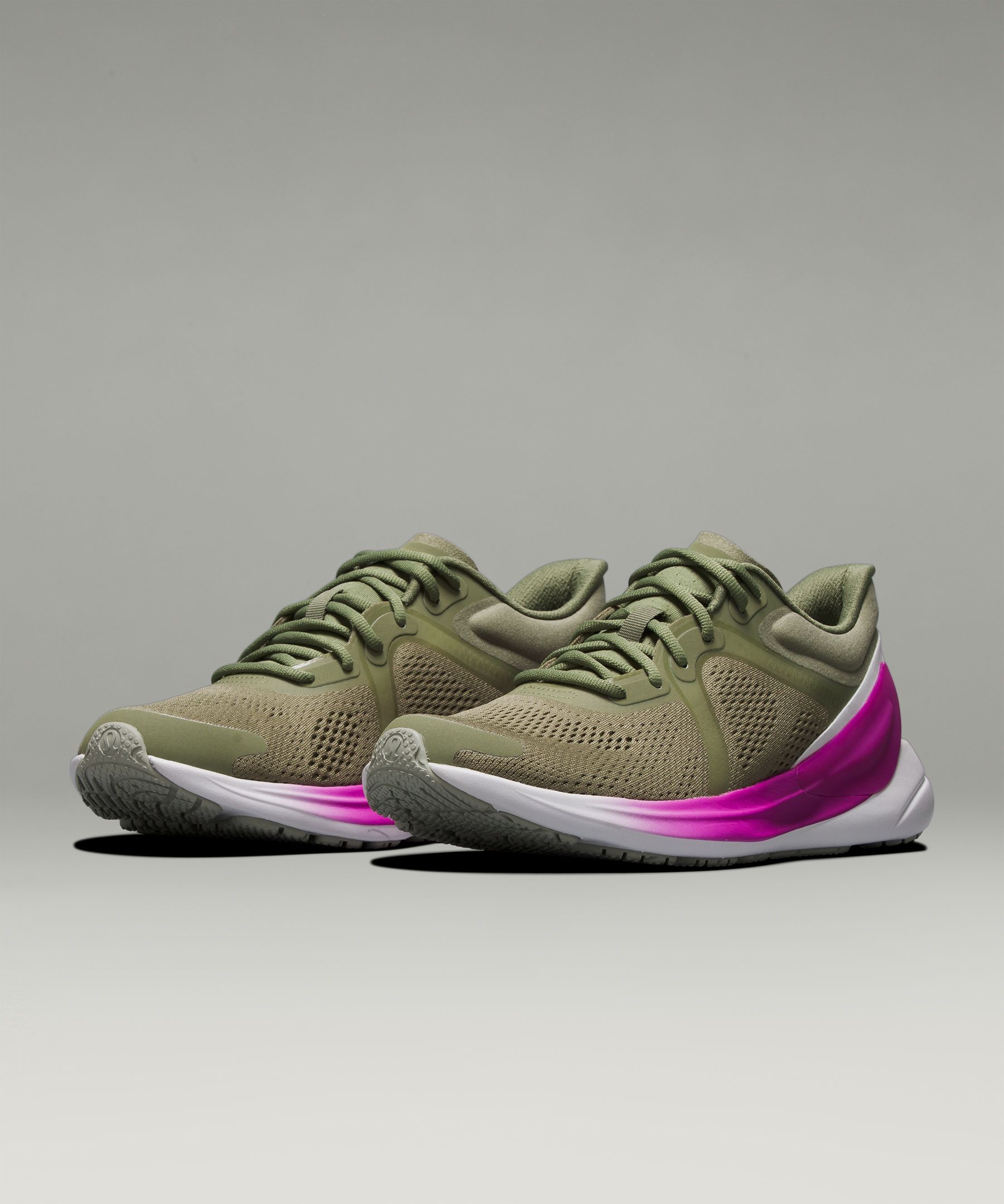 Lululemon Blissfeel Women's Running Shoes In Green/olive/pink/rosemary  Green/purple Highlight/white