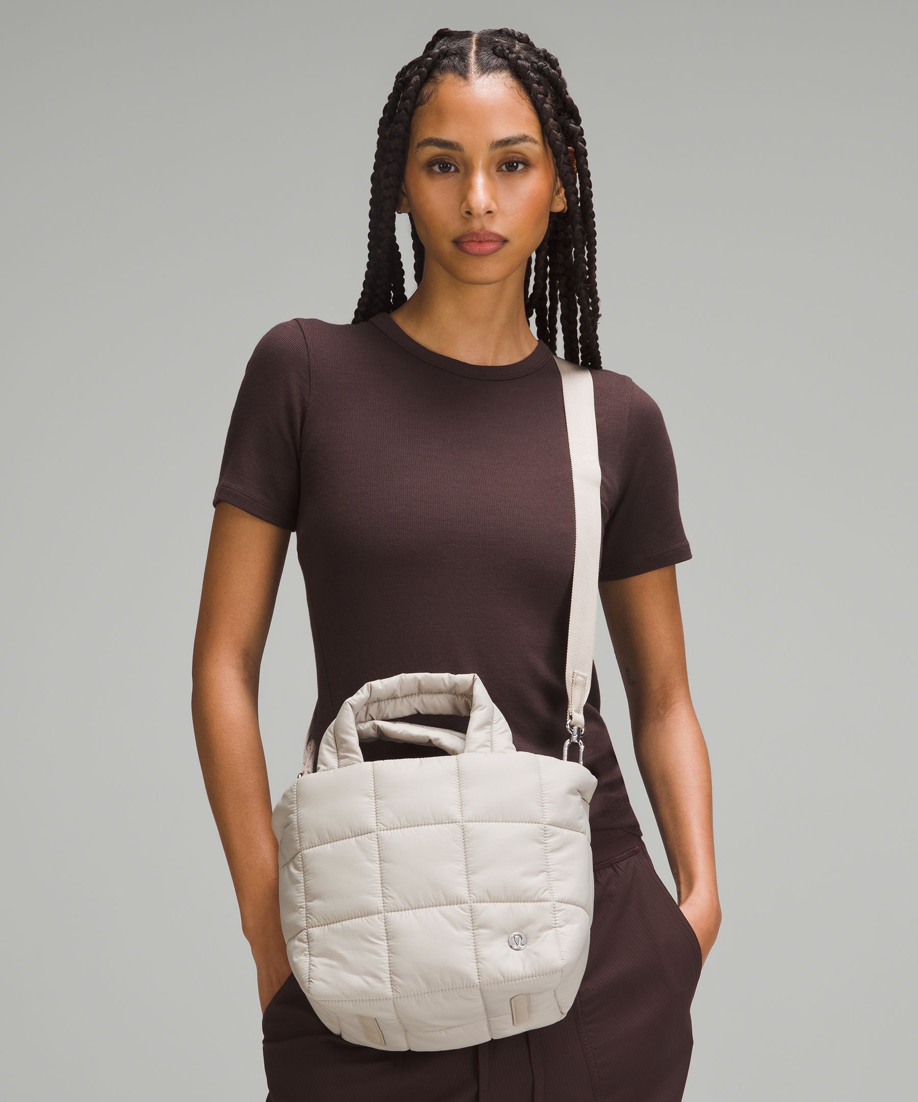 Quilted Grid Crossbody Bag 5L