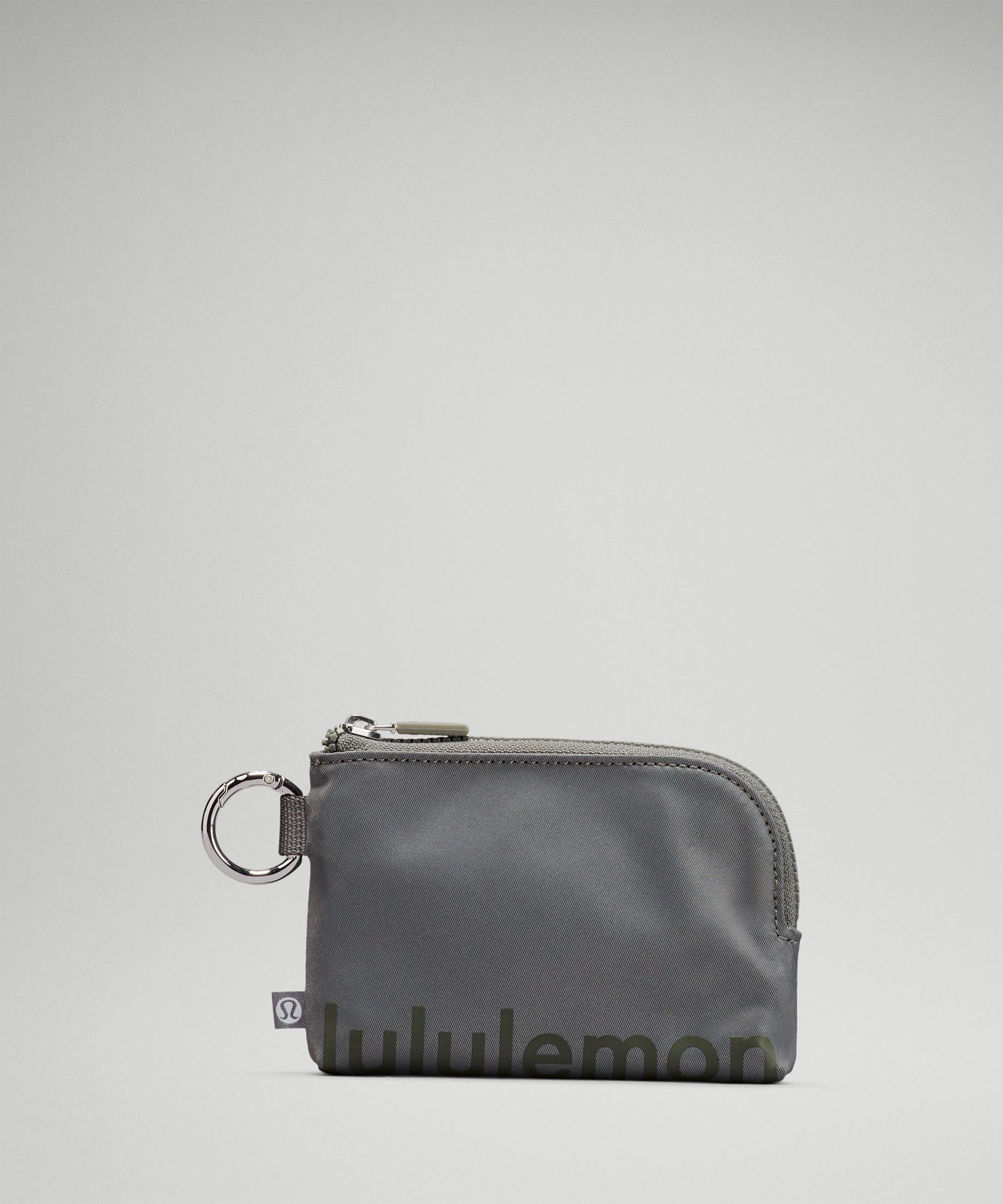 Lululemon Clippable Card Pouch In Grey Sage