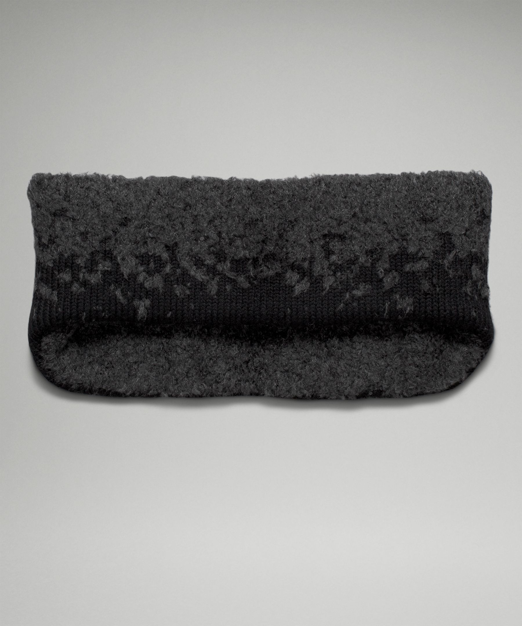 Lululemon Womens Textured Fleece-Lined Knit Ear Warmer - Cassis