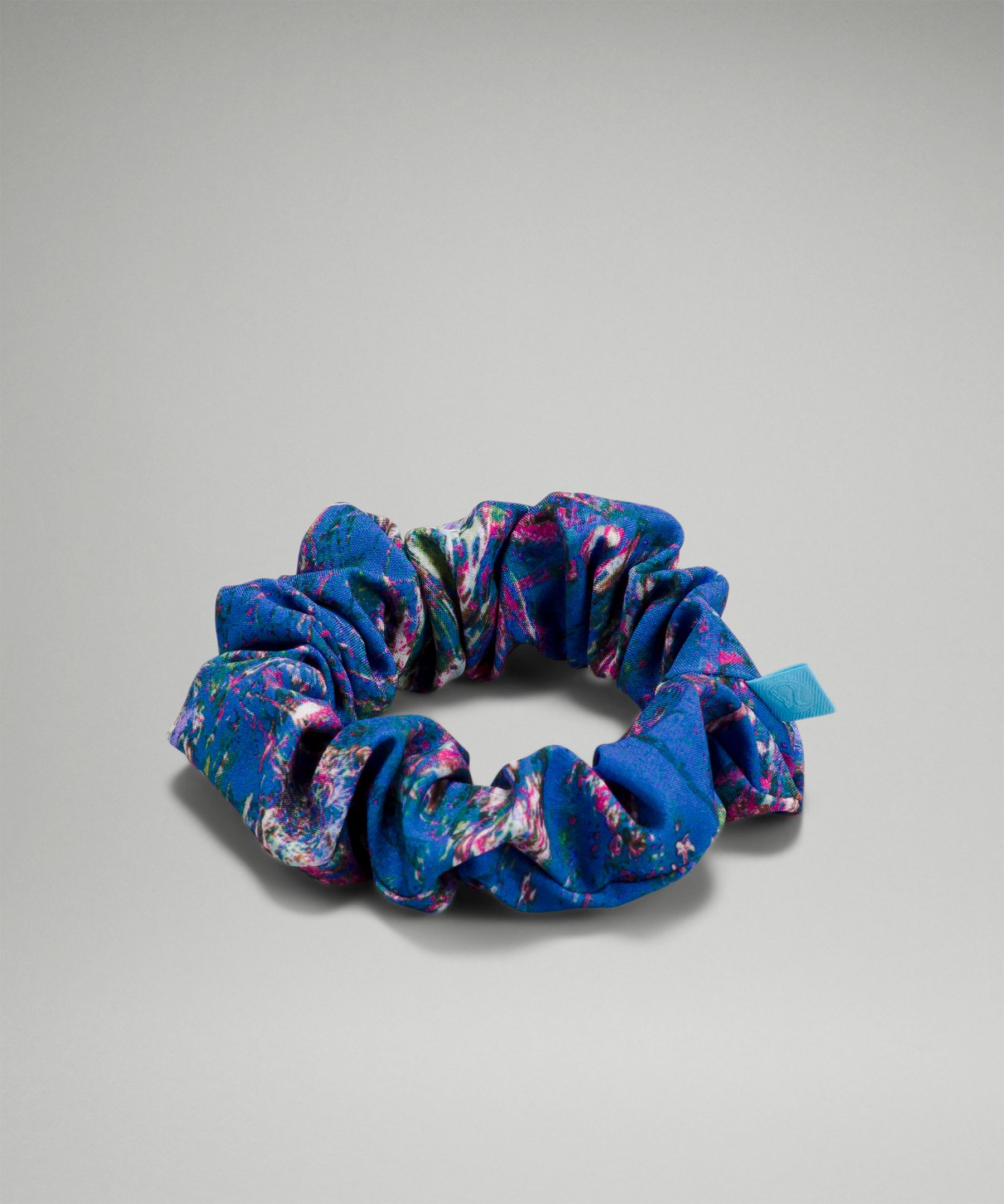 Lululemon Uplifting Scrunchie In Speed Floral Wild Bluebell