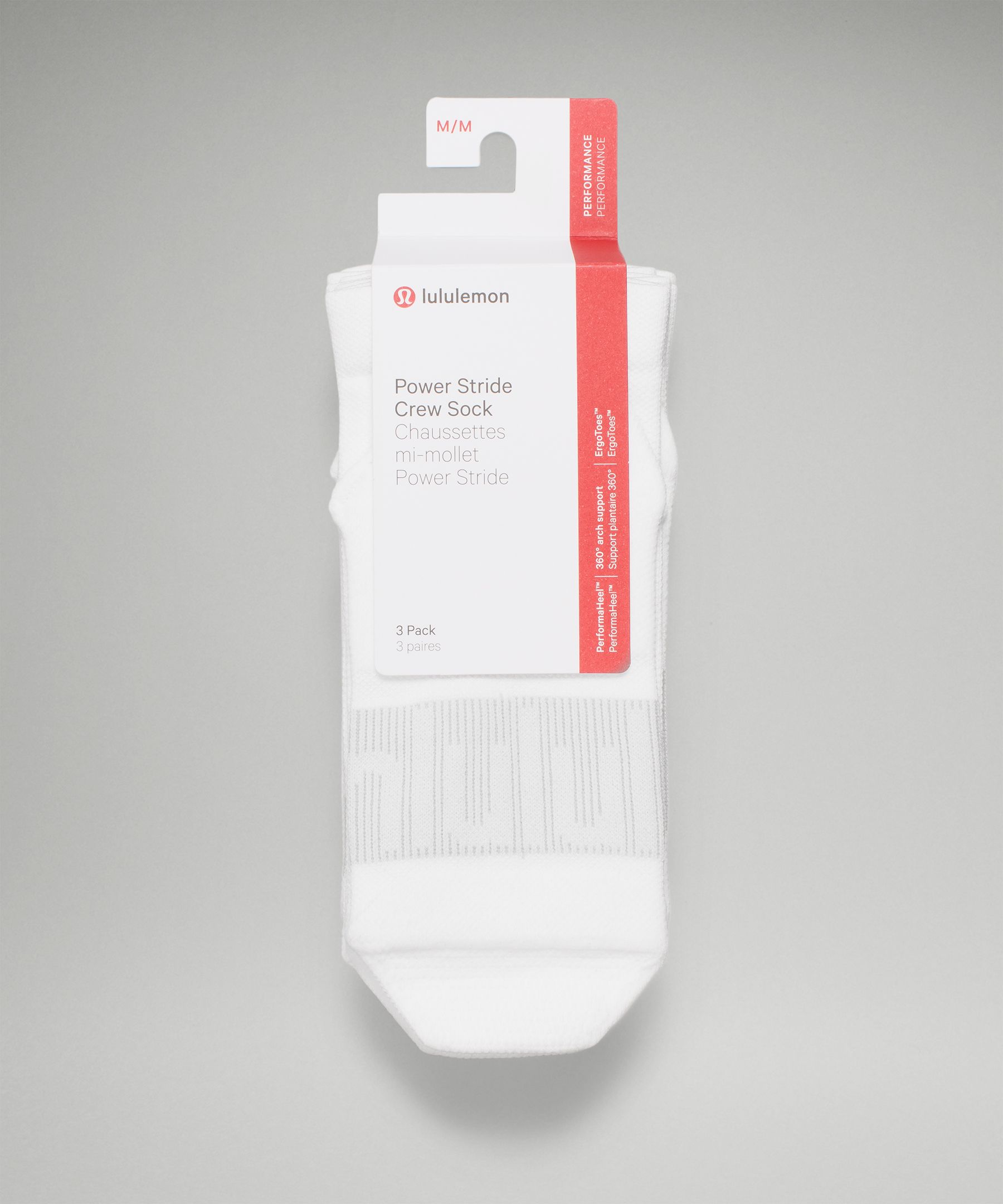 Shop Lululemon Power Stride Crew Socks 3 Pack