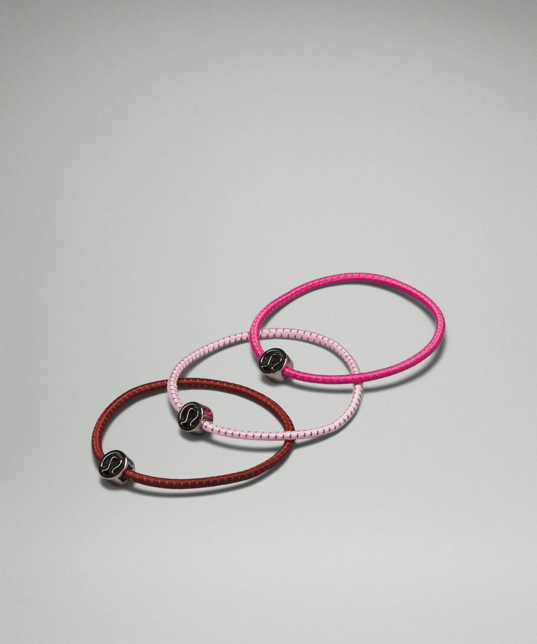 Lululemon Glow On Hair Ties 3 Pack In Pink