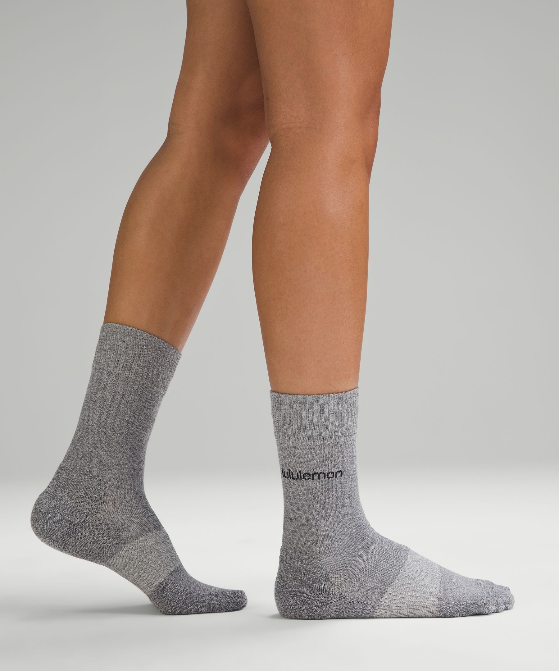 Lululemon athletica Women's Daily Stride Mid-Crew Sock Stripe lululemon  *Wordmark, Socks