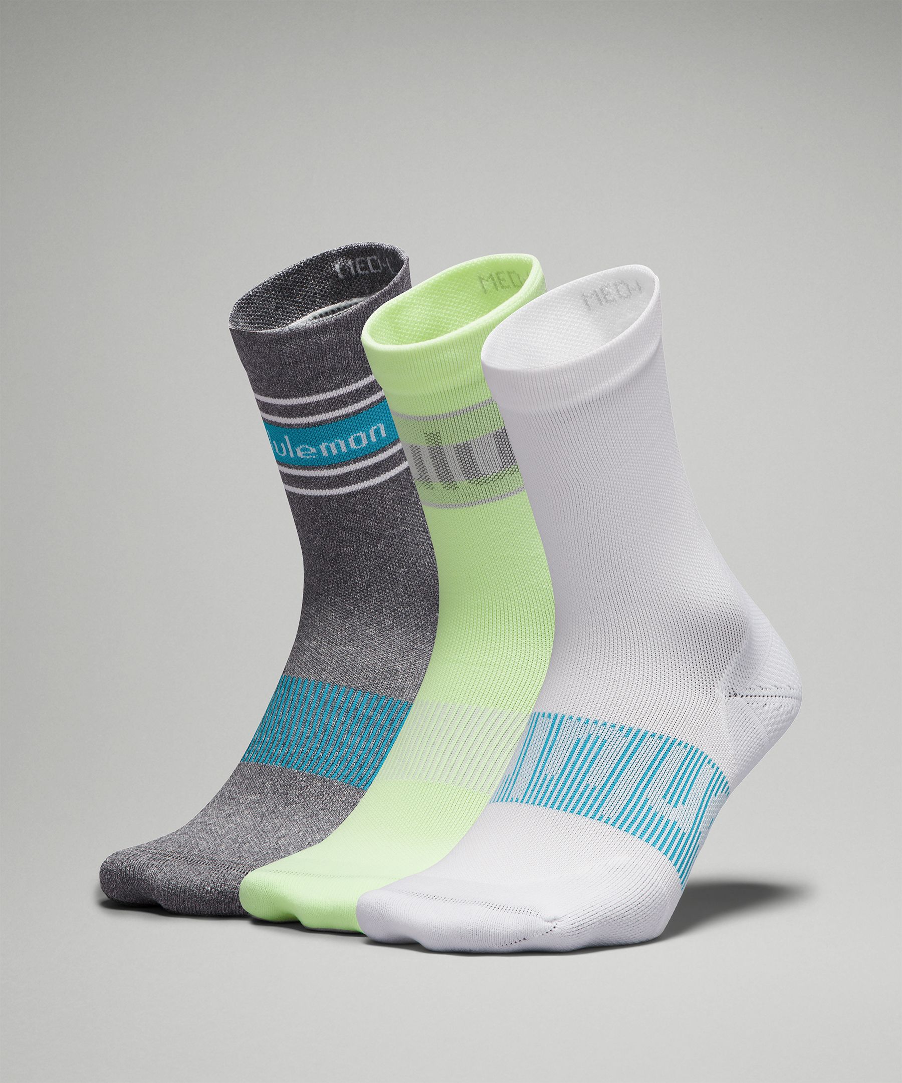 Lululemon Power Stride Crew Socks 3 Pack