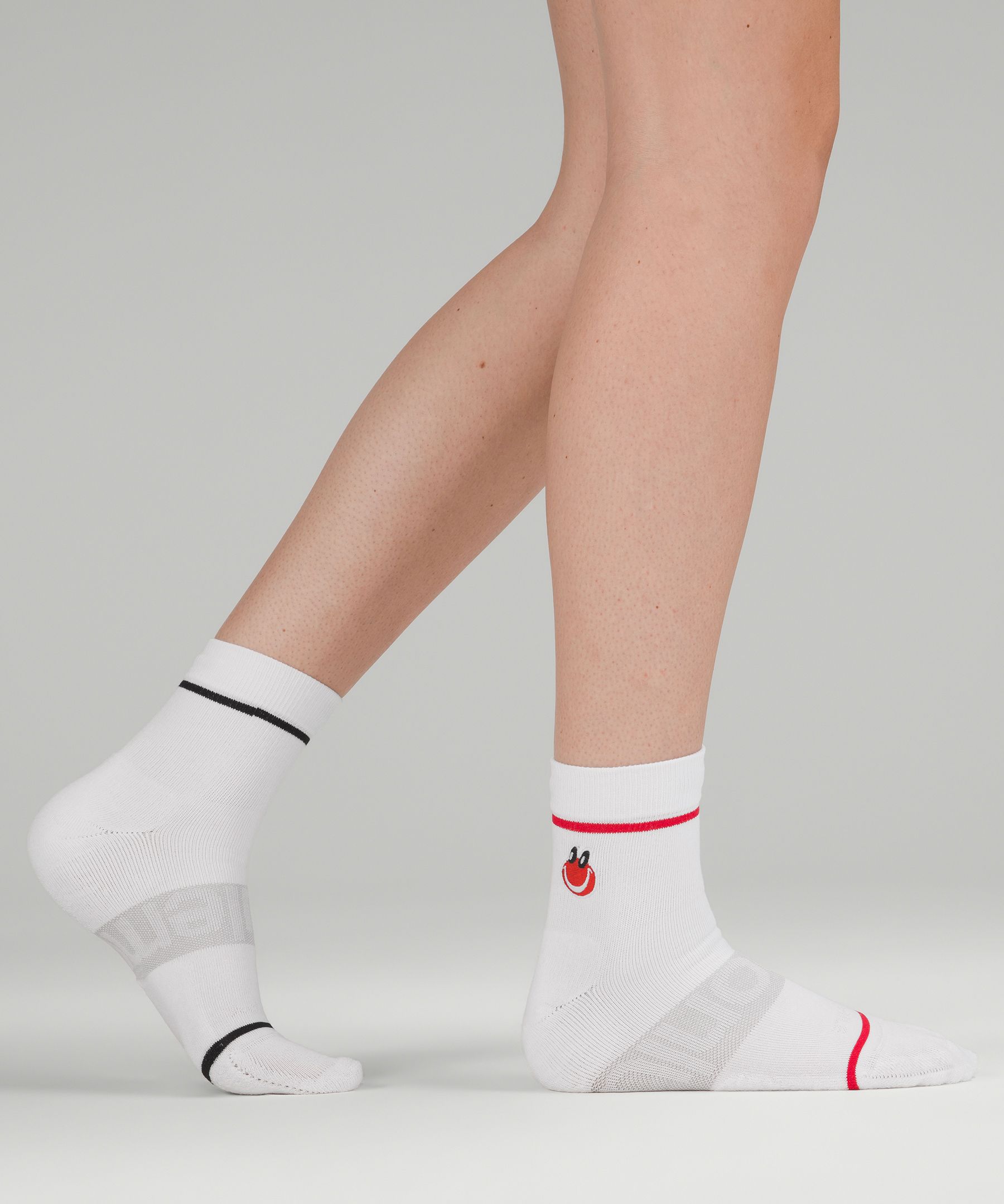 Lululemon athletica Women's Daily Stride Mid-Crew Sock Stripe lululemon  *Wordmark, Socks