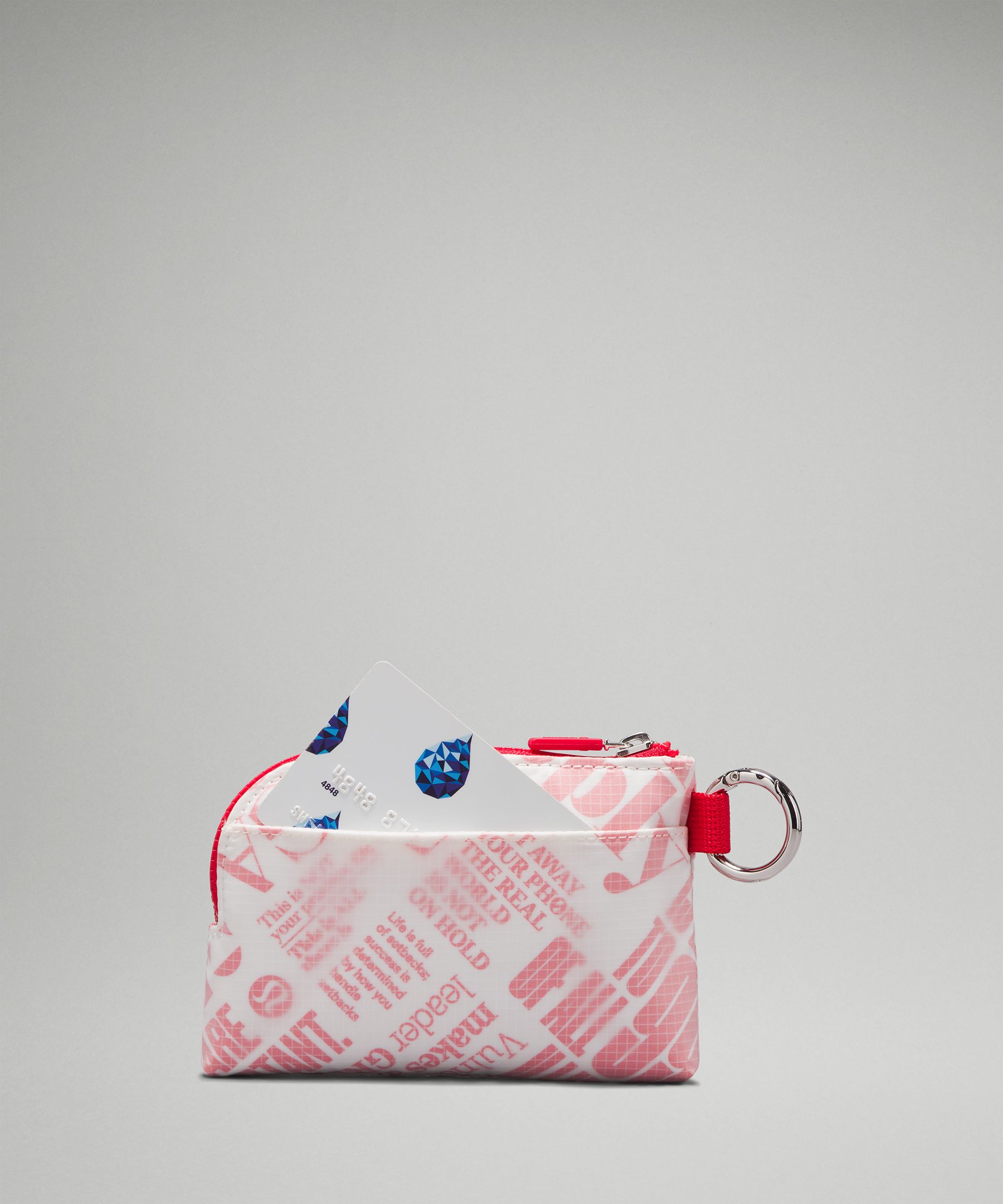 Lululemon Curved Wristlet *Manifesto Print - White / Lulu Red