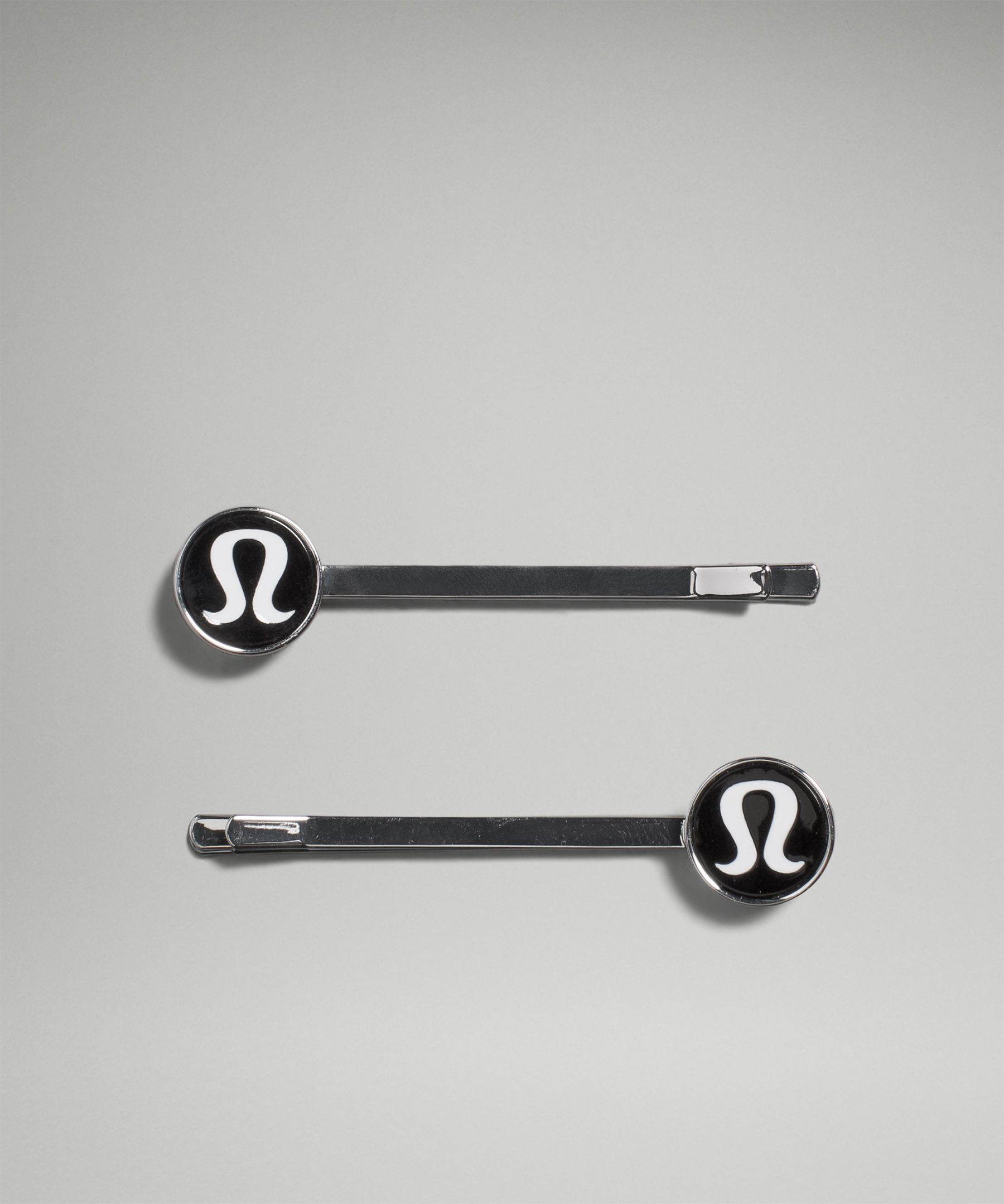 Lululemon Logo Bobby Pins 2 Pack In Black