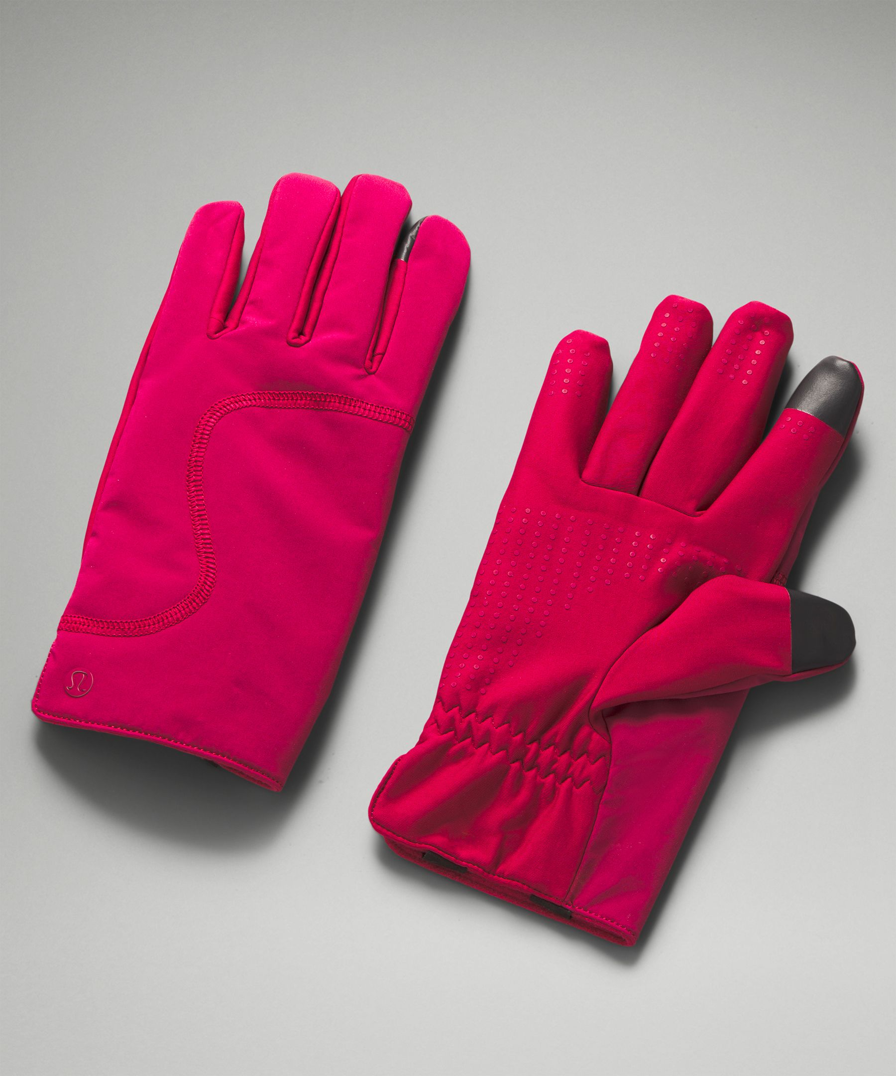 Red fleece shop gloves women's