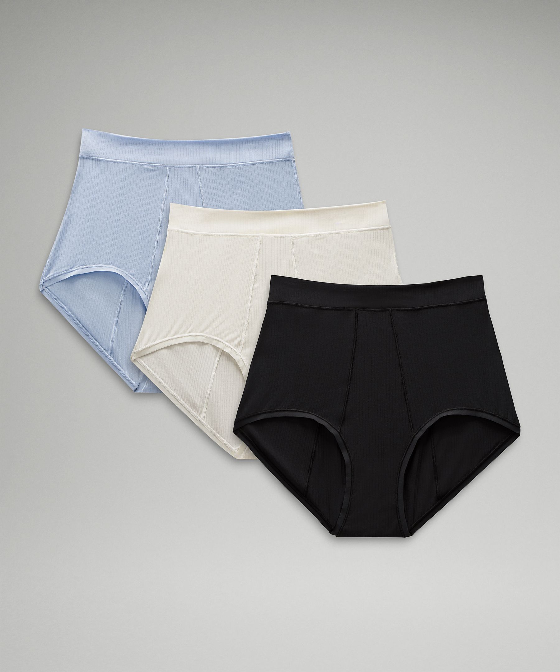 UnderEase Ribbed High-Waist Brief *3 Pack, Women's Underwear