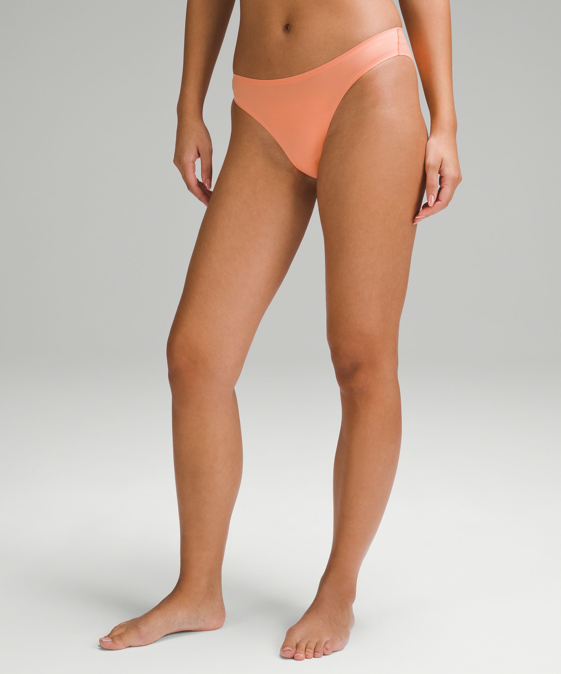 Lululemon Wundermost Ultra-soft Nulu Mid-rise Bikini Underwear In Pink