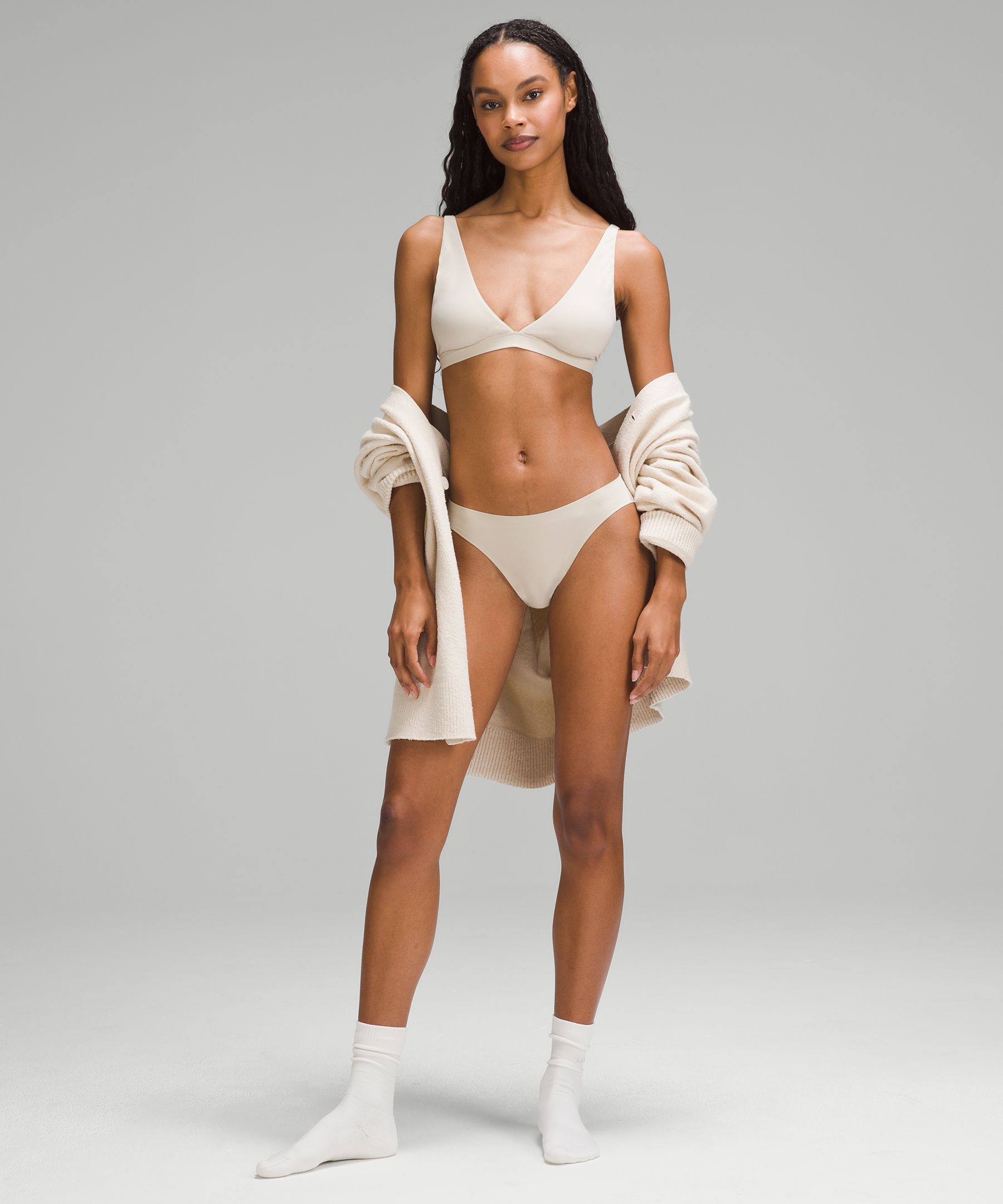 Shop Lululemon Wundermost Ultra-soft Nulu Mid-rise Bikini Underwear