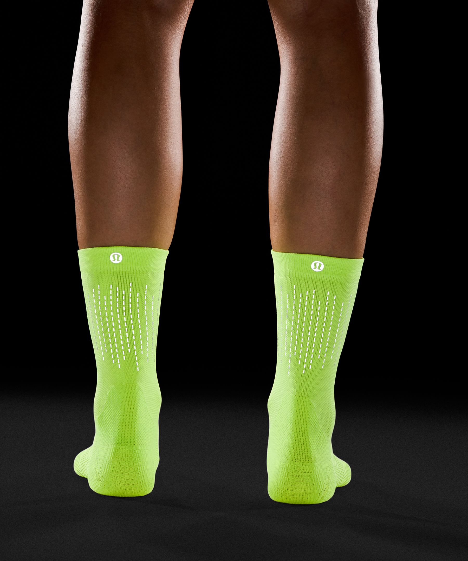 Shop Lululemon Power Stride Crew Socks Reflective