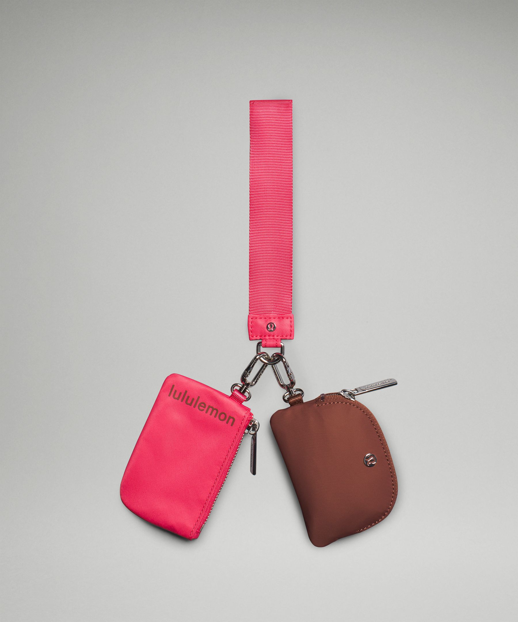 Dual Pouch Wristlet - Pink