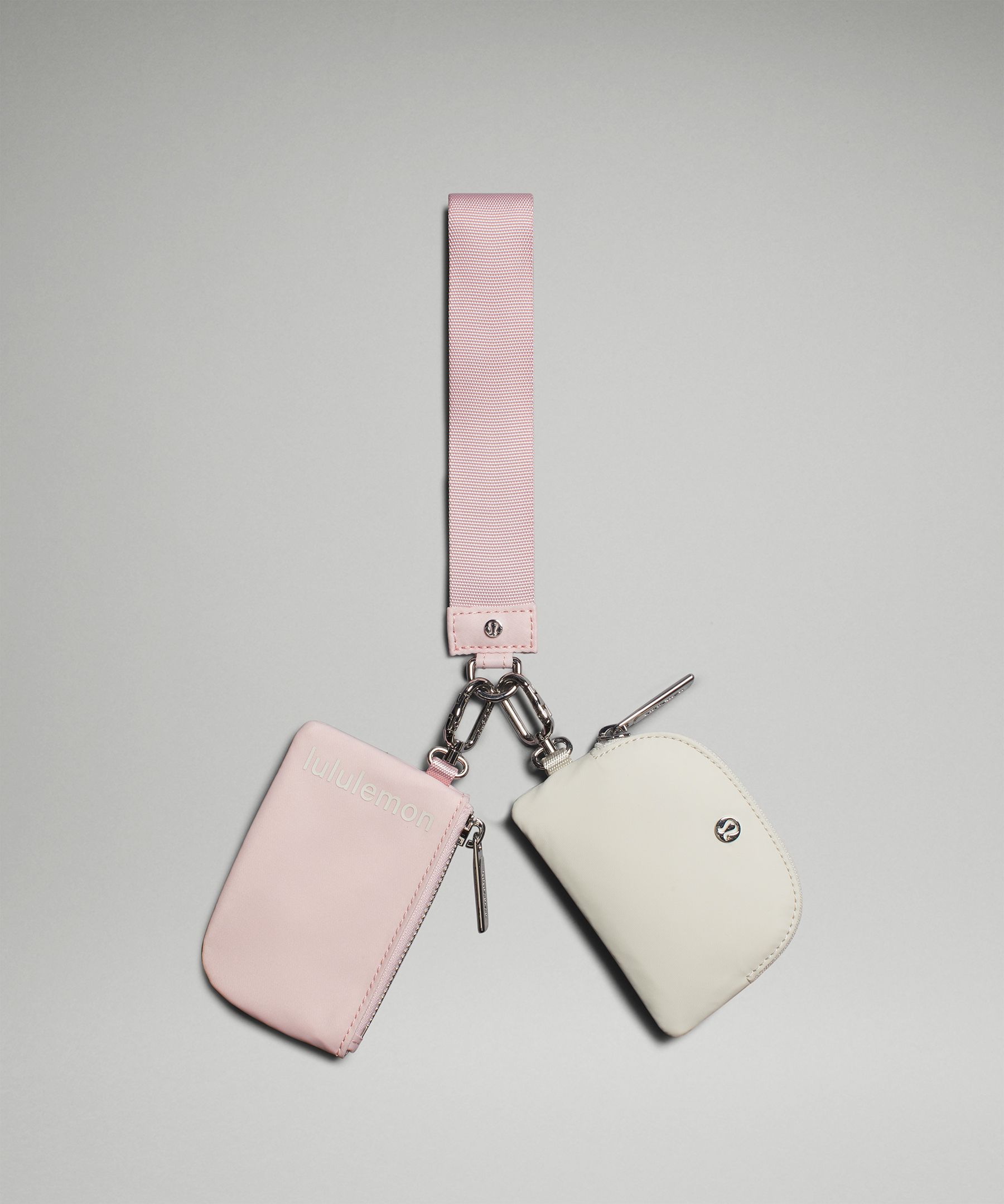 Dual Pouch Wristlet - Pink