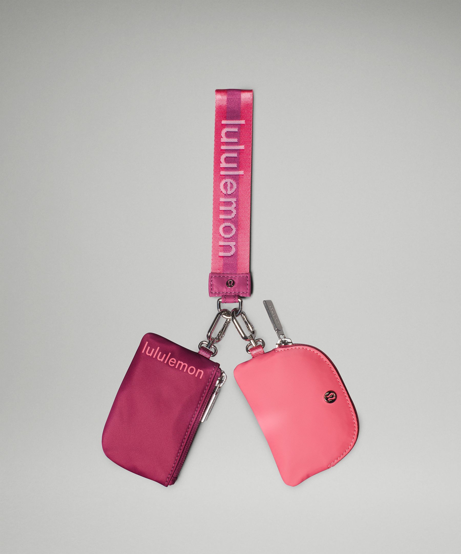 New Dual Pouch Wristlets in Pink Peony and Maldives Green! : r/lululemon