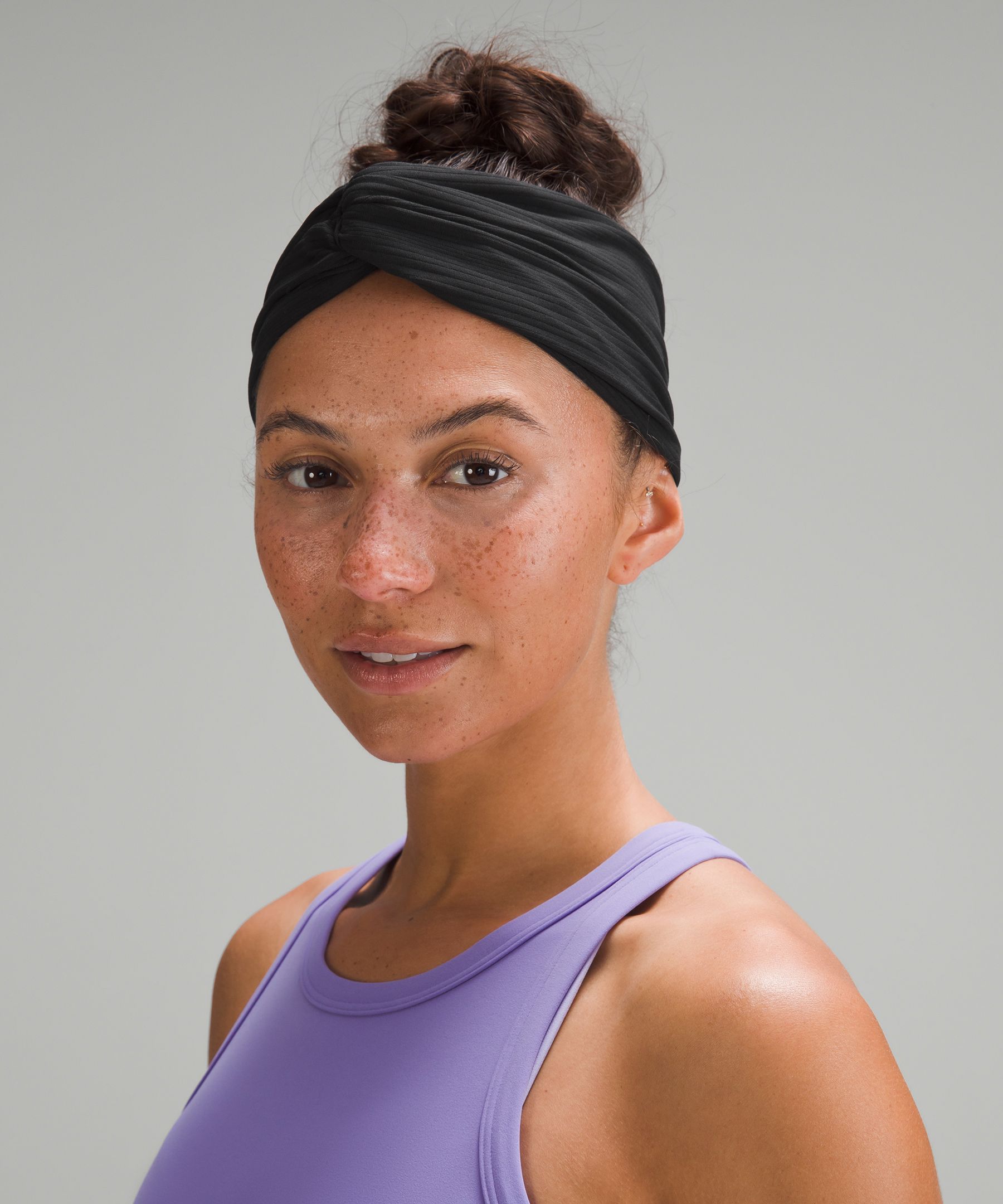 Lululemon 💕 Fly Away Tamer Headband Dark Prism Pink Stretch Hairband Run  Train