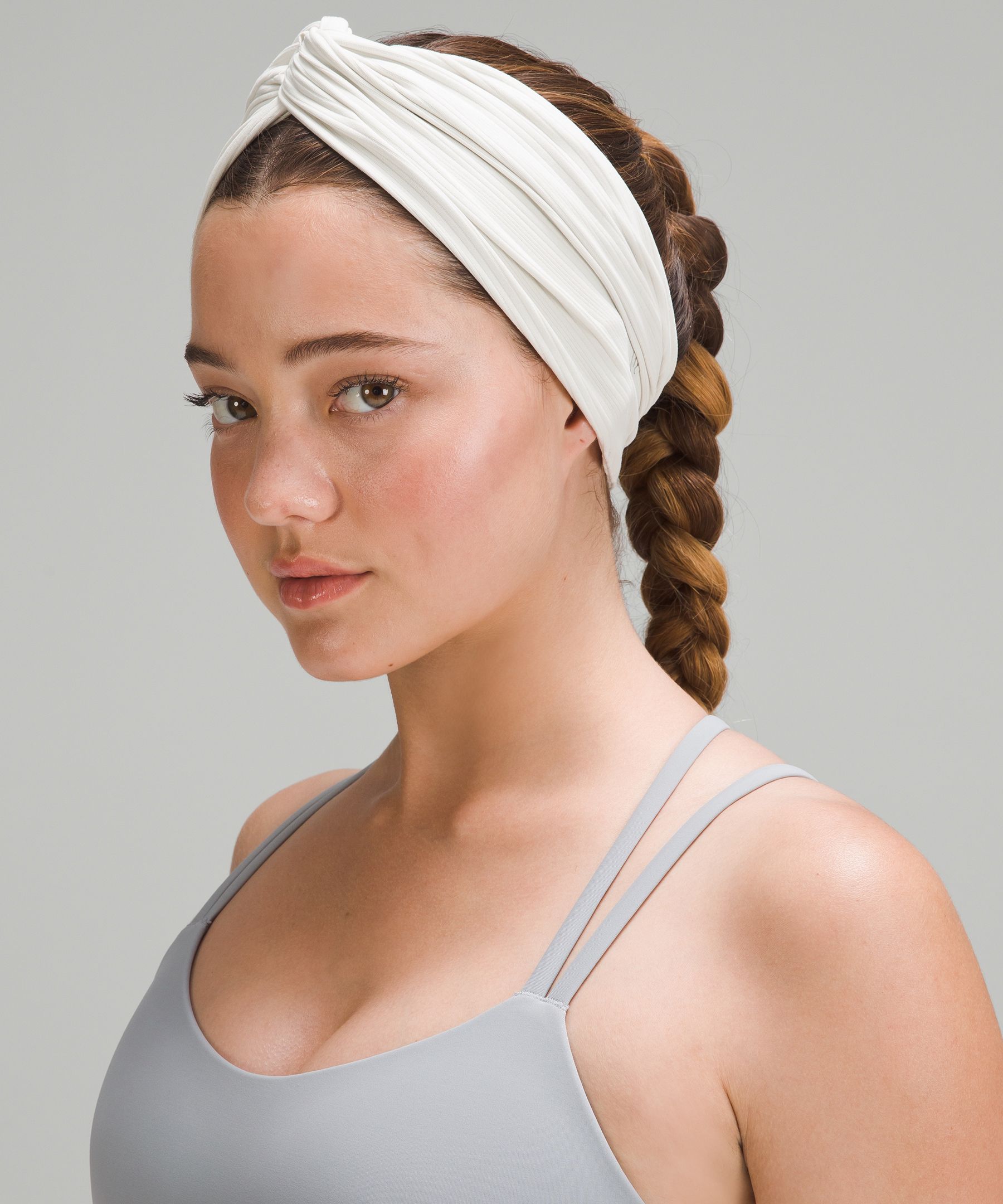 Shop Lululemon Ribbed Nulu Twist-front Headband