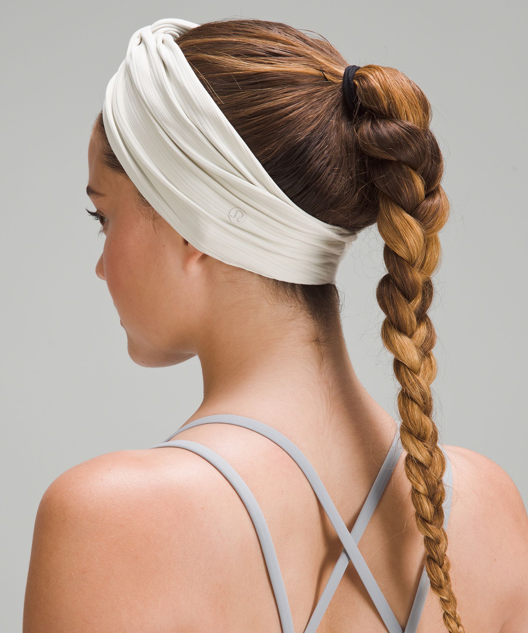 Shop Lululemon Ribbed Nulu Twist-front Headband