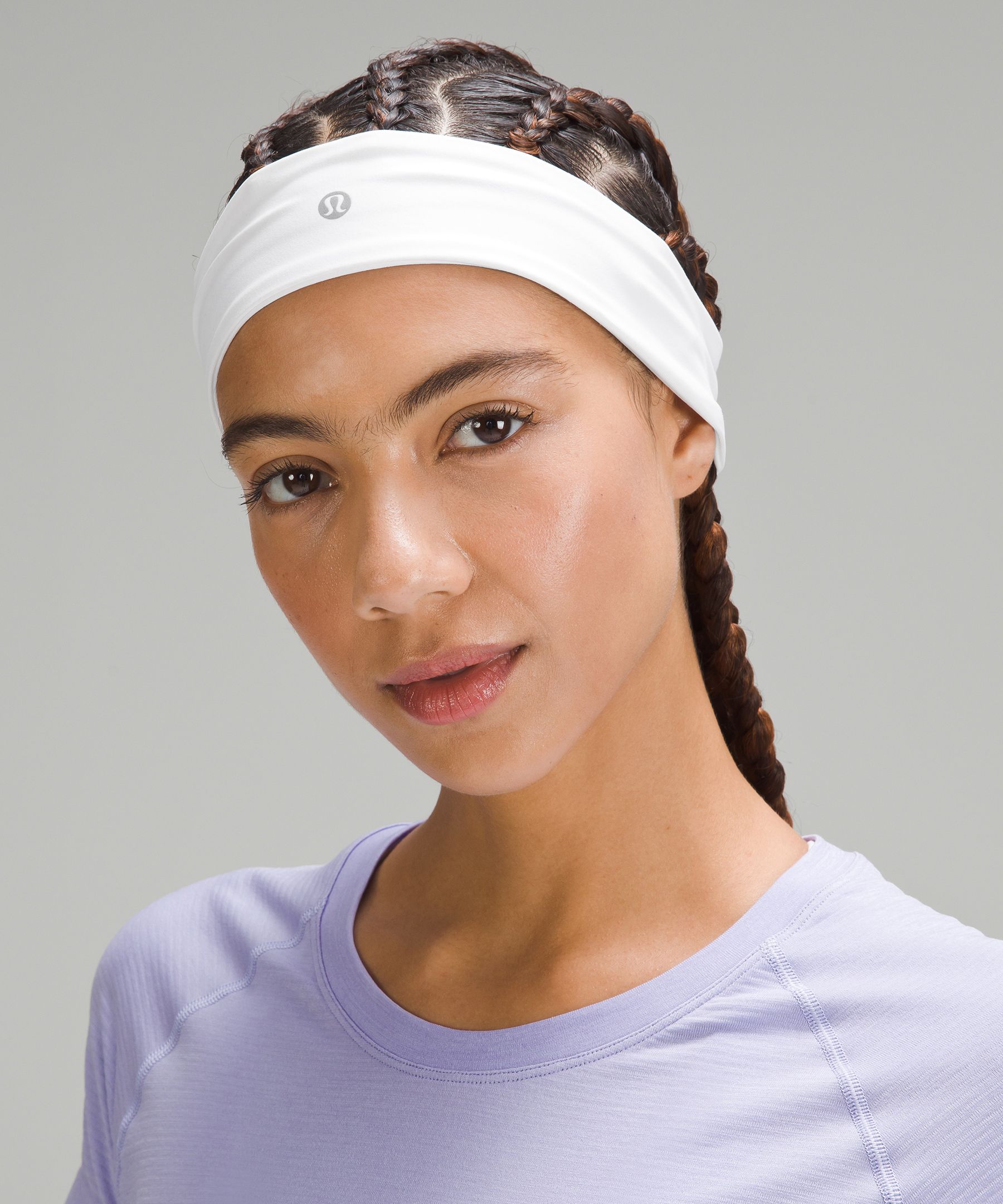 Lululemon Bang Buster Headband Tonka Stripe White Crossfit Reversible Yoga  rare