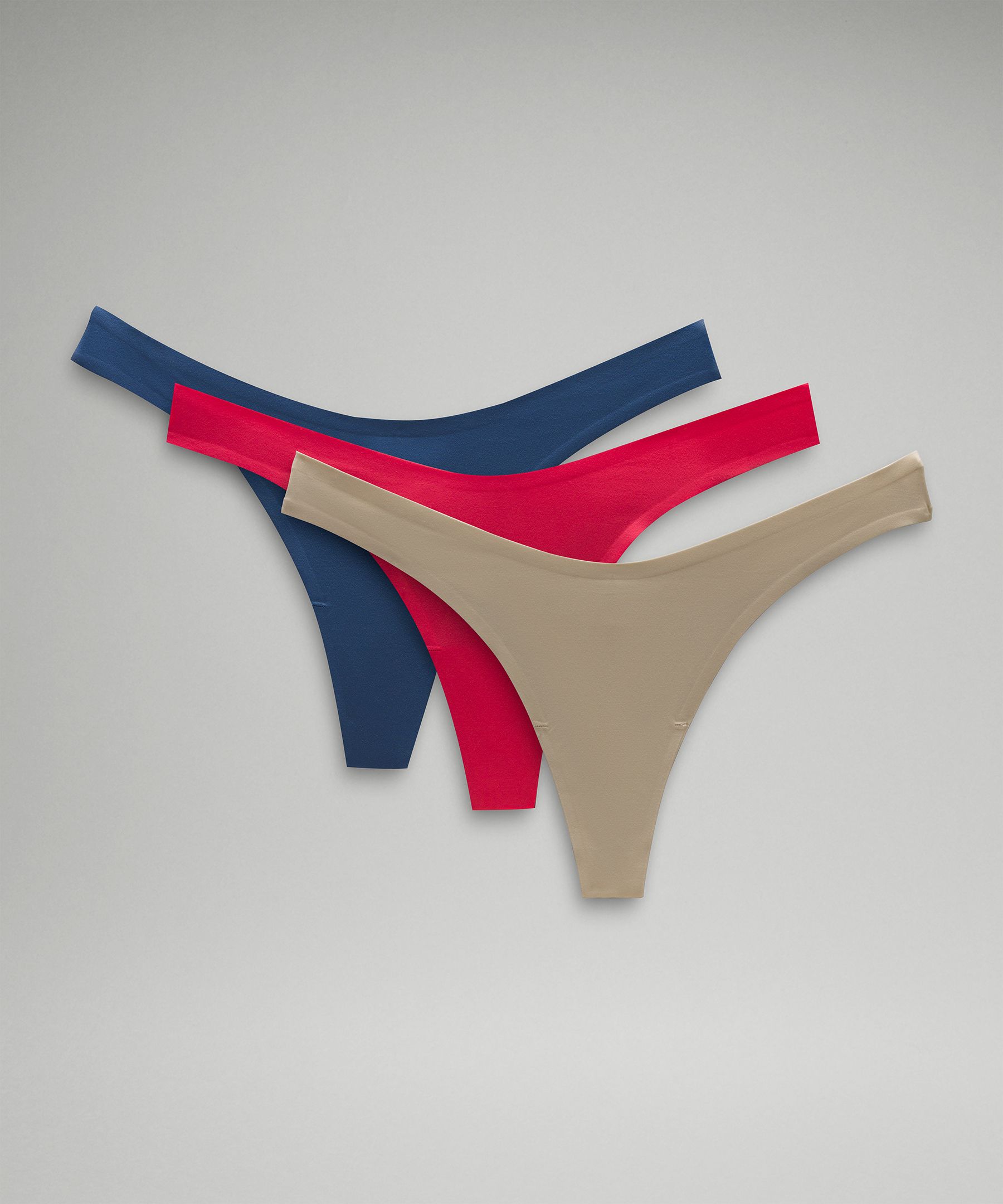 Shop Lululemon Wundermost Ultra-soft Nulu Dipped-waist Thong Underwear 3 Pack