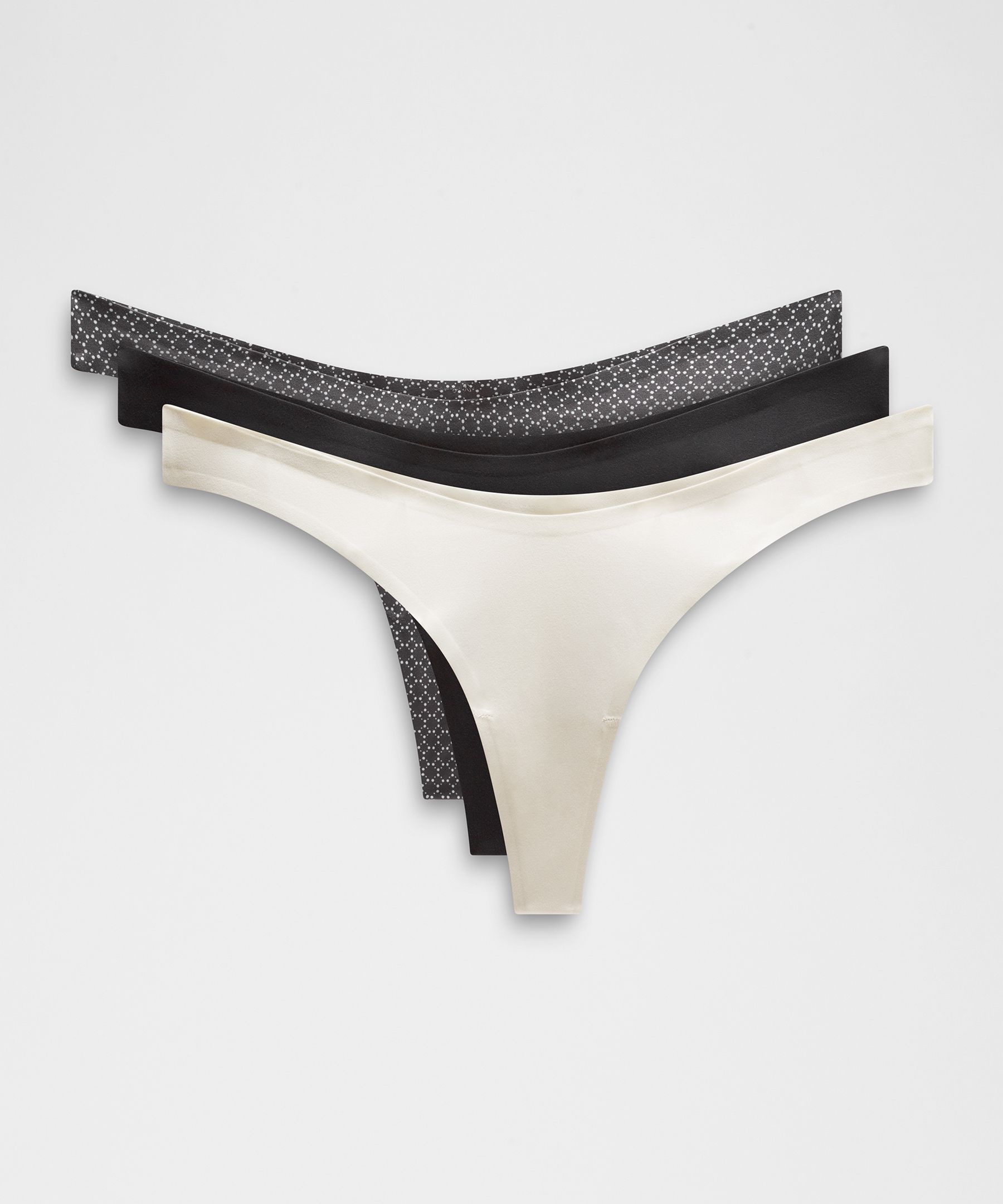 Lululemon Wundermost Ultra-soft Nulu Dipped-waist Thong Underwear 3 Pack