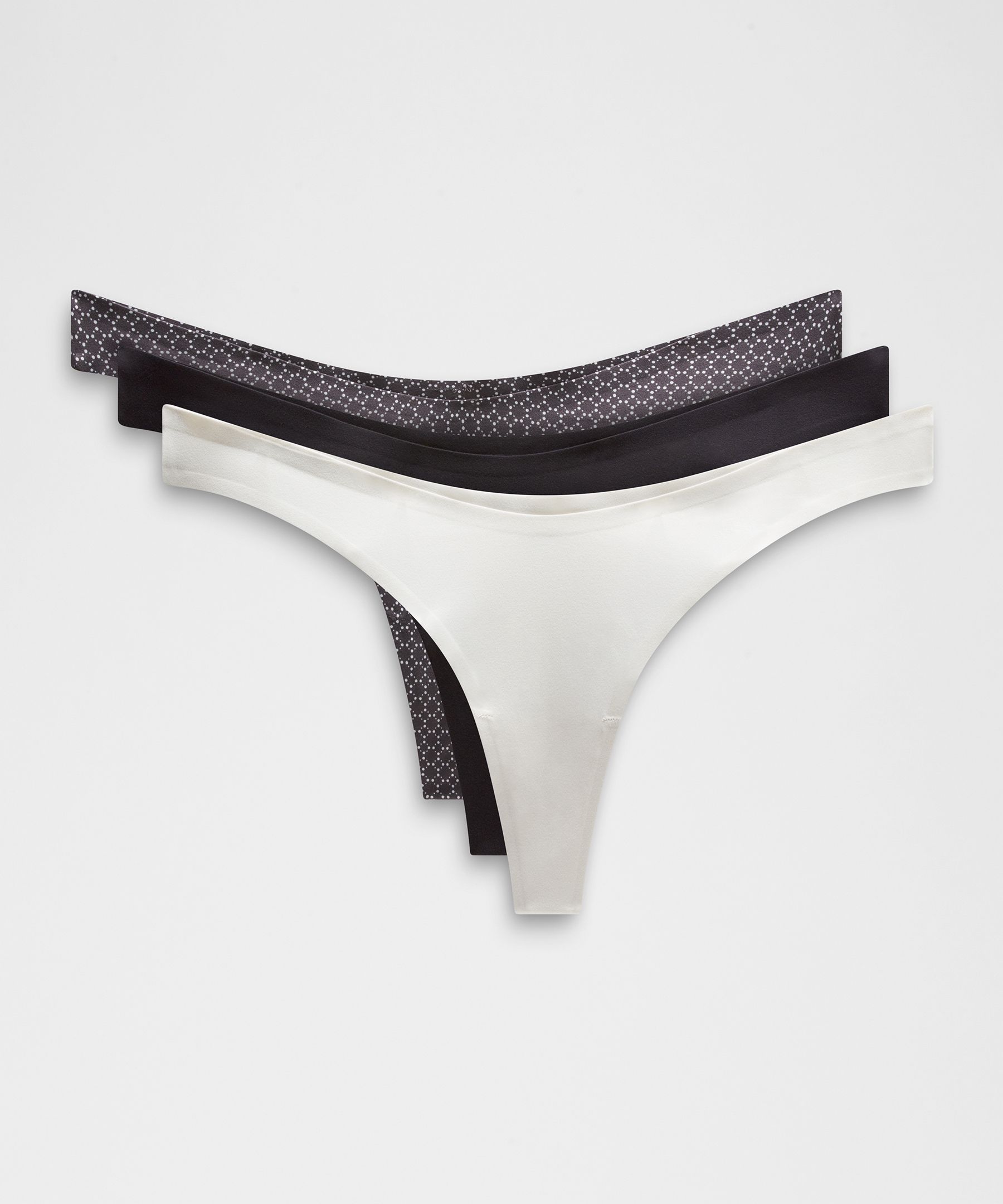 Wundermost Ultra-Soft Nulu Dipped-Waist Thong Underwear *3 Pack
