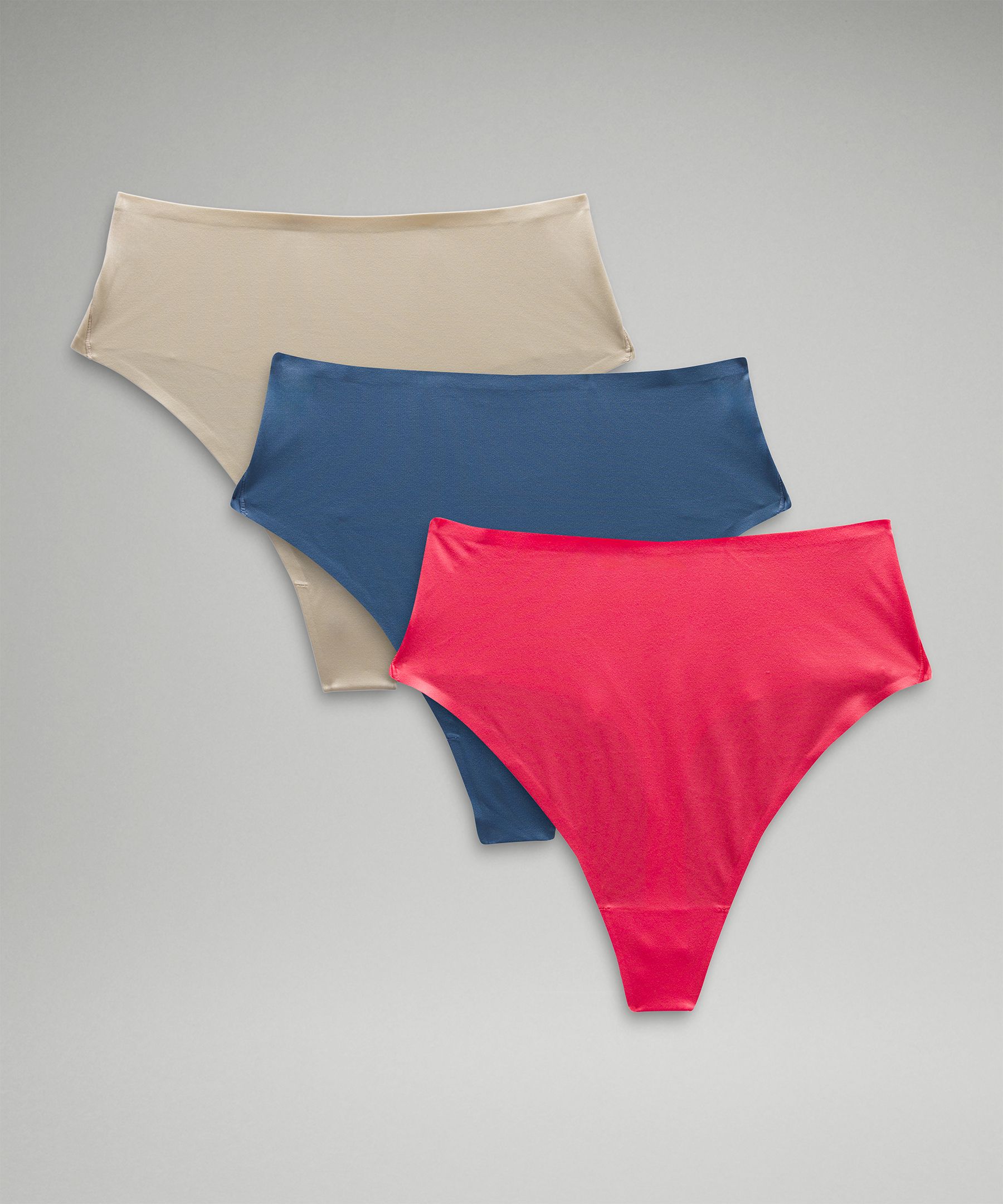 Shop Lululemon Wundermost Ultra-soft Nulu High-waist Thong Underwear 3 Pack