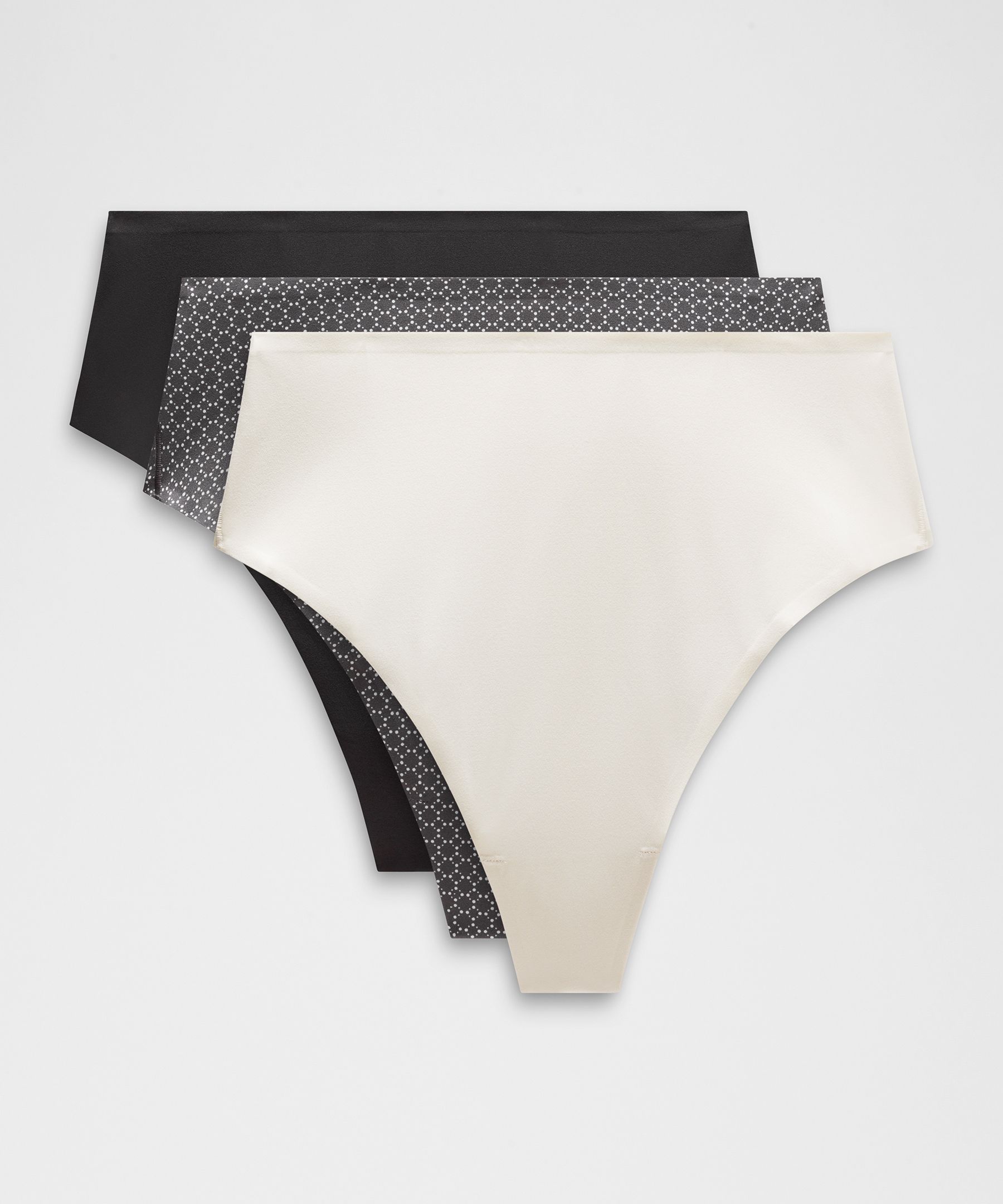 Lululemon Wundermost Ultra-soft Nulu High-waist Thong Underwear 3 Pack