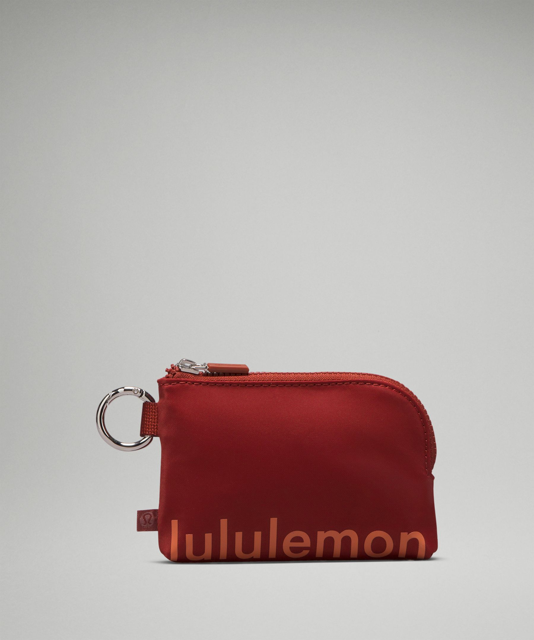 Lululemon Clippable Card Pouch In Burgundy