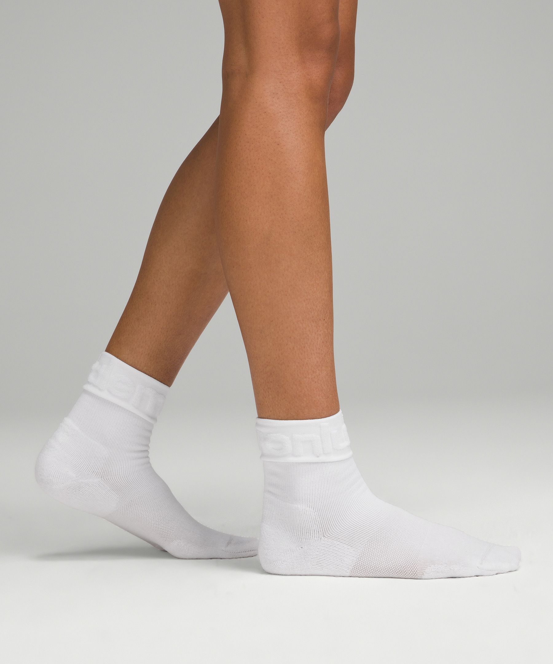 Women's Daily Stride Fold-Over Terry Crew Socks |