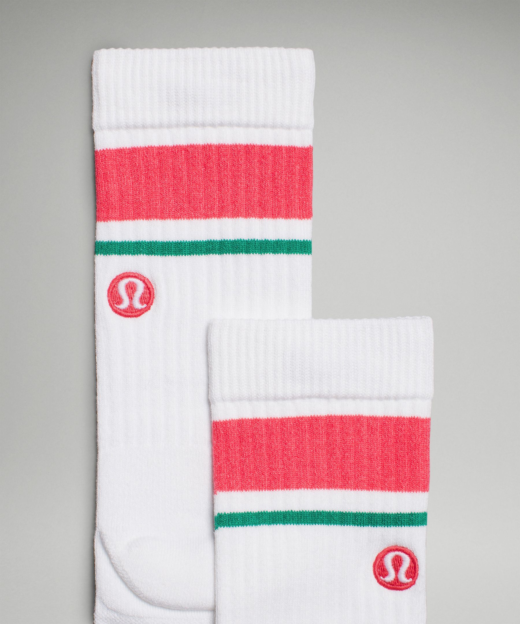 Shop Lululemon Daily Stride Ribbed Comfort Crew Socks Stripe