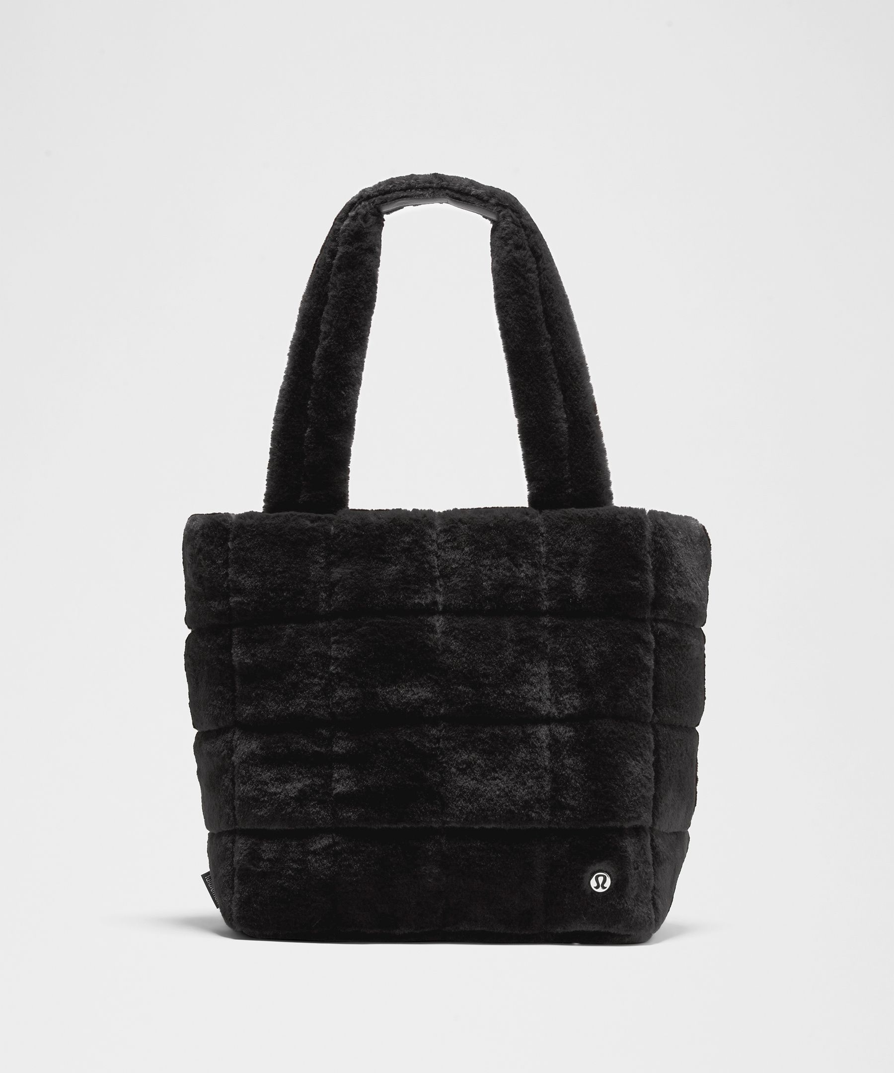 lululemon – Women's Quilted Grid Tote Bag 12L Plush Fleece – Color Black