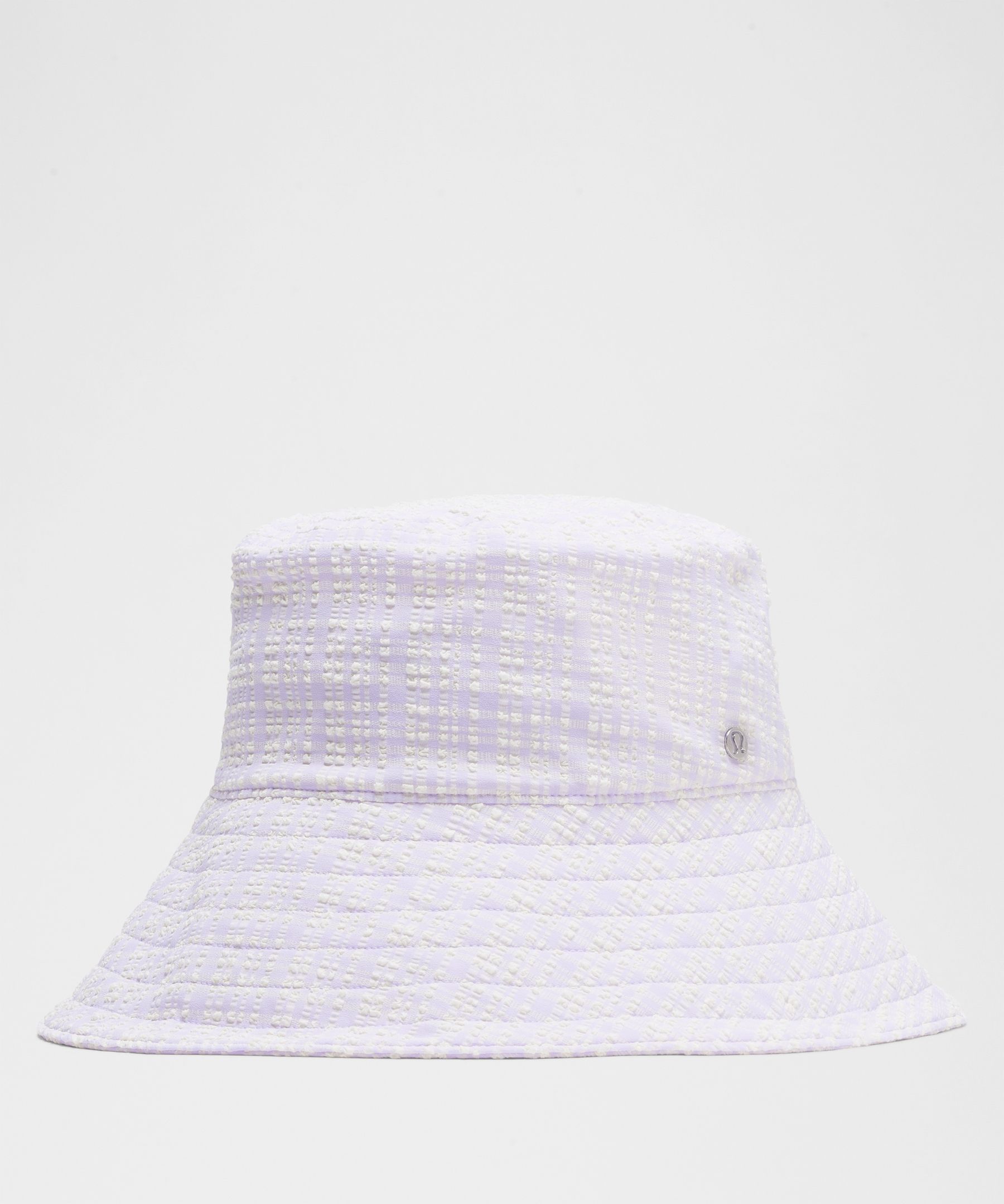 Women's Seersucker Check Wide-Brim Hat | Hats