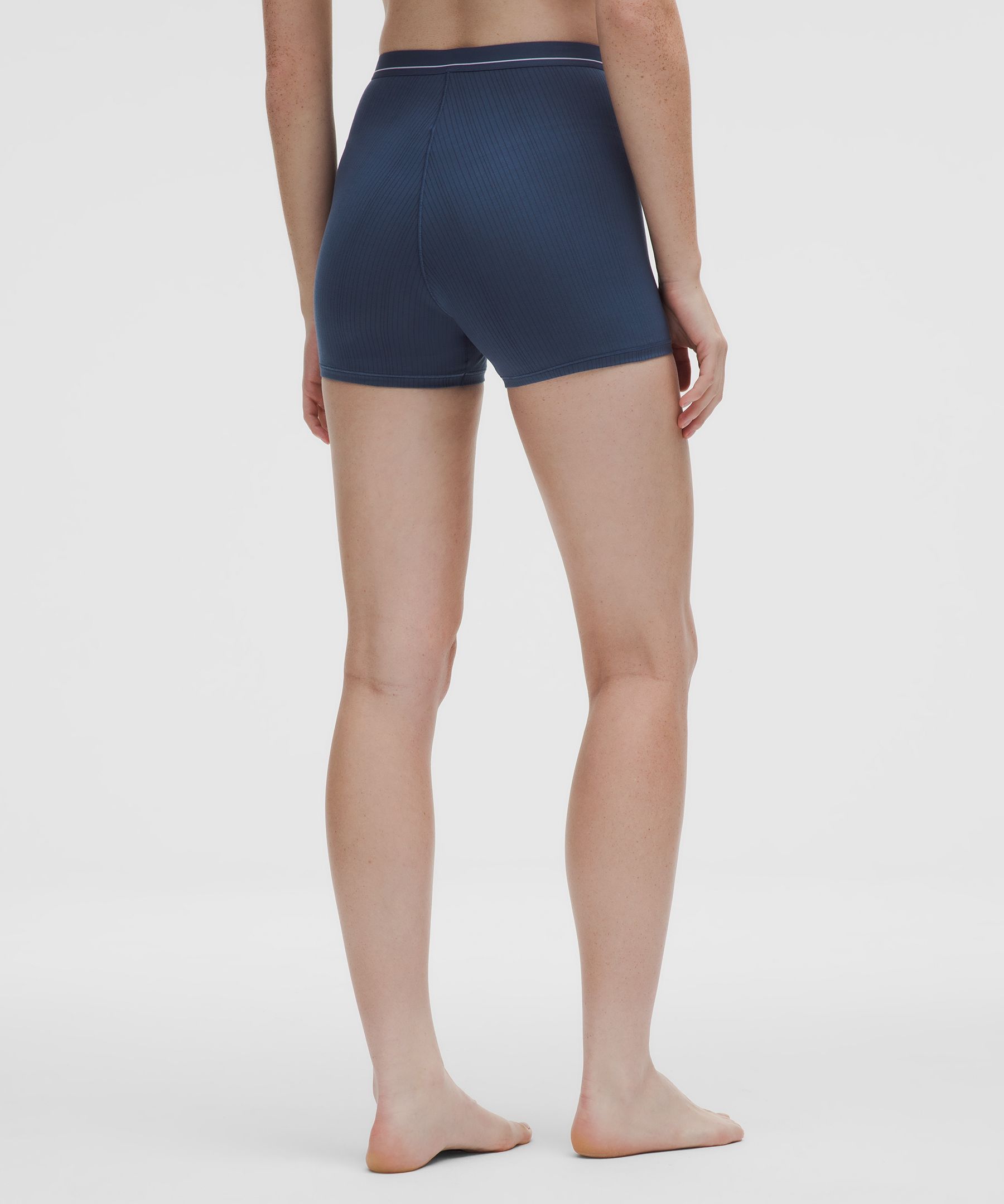 Stretch Cotton Ribbed Logo Super-High-Rise Shortie Underwear