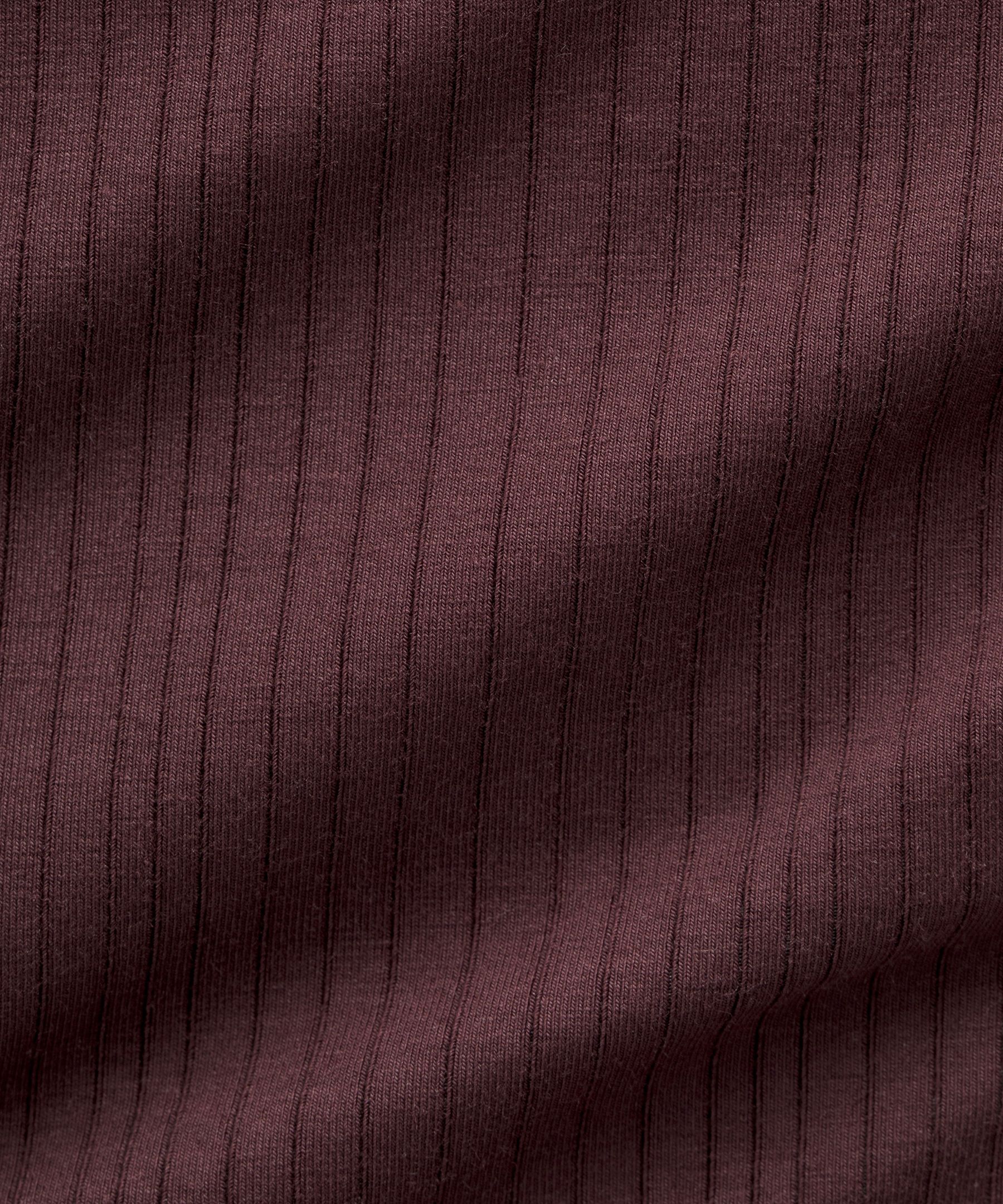 Lululemon Stretch Cotton Ribbed Logo High-rise Thong Underwear In Burgundy