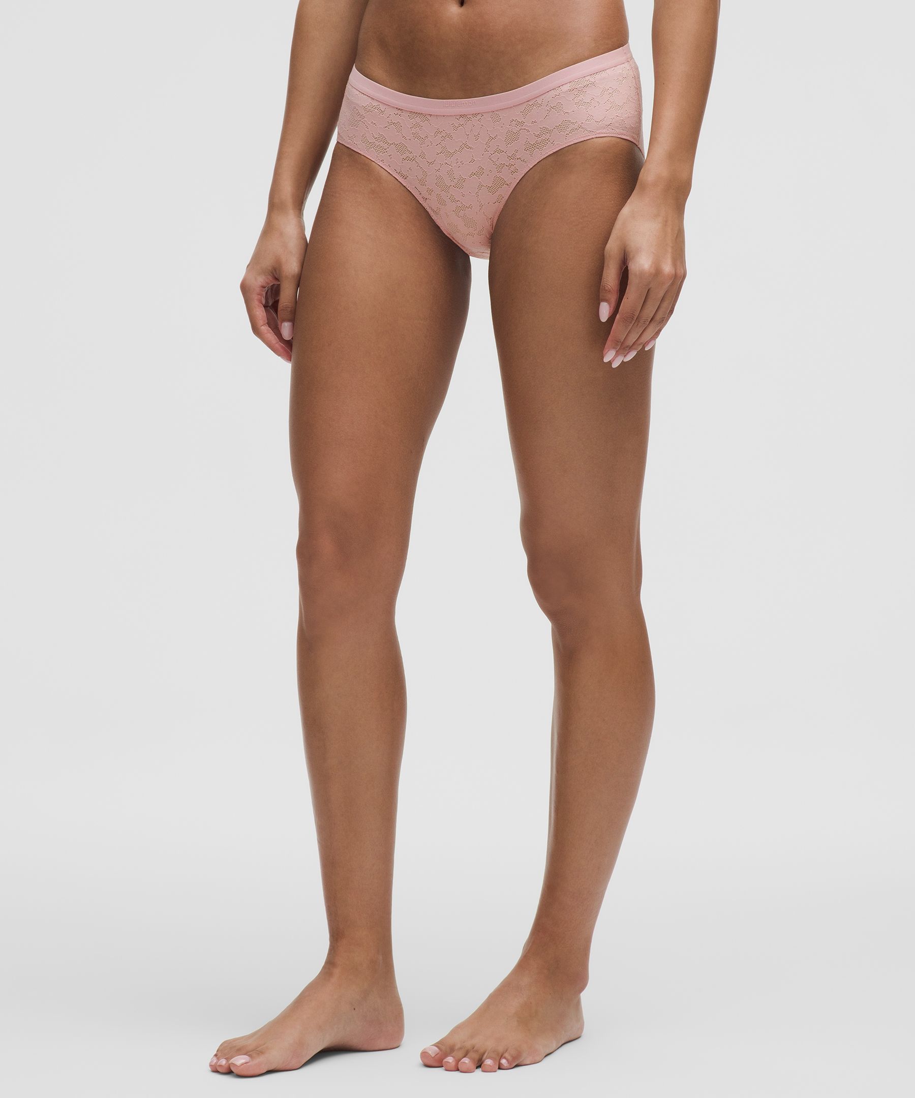 Lace Low-Rise Logo Hipster Underwear