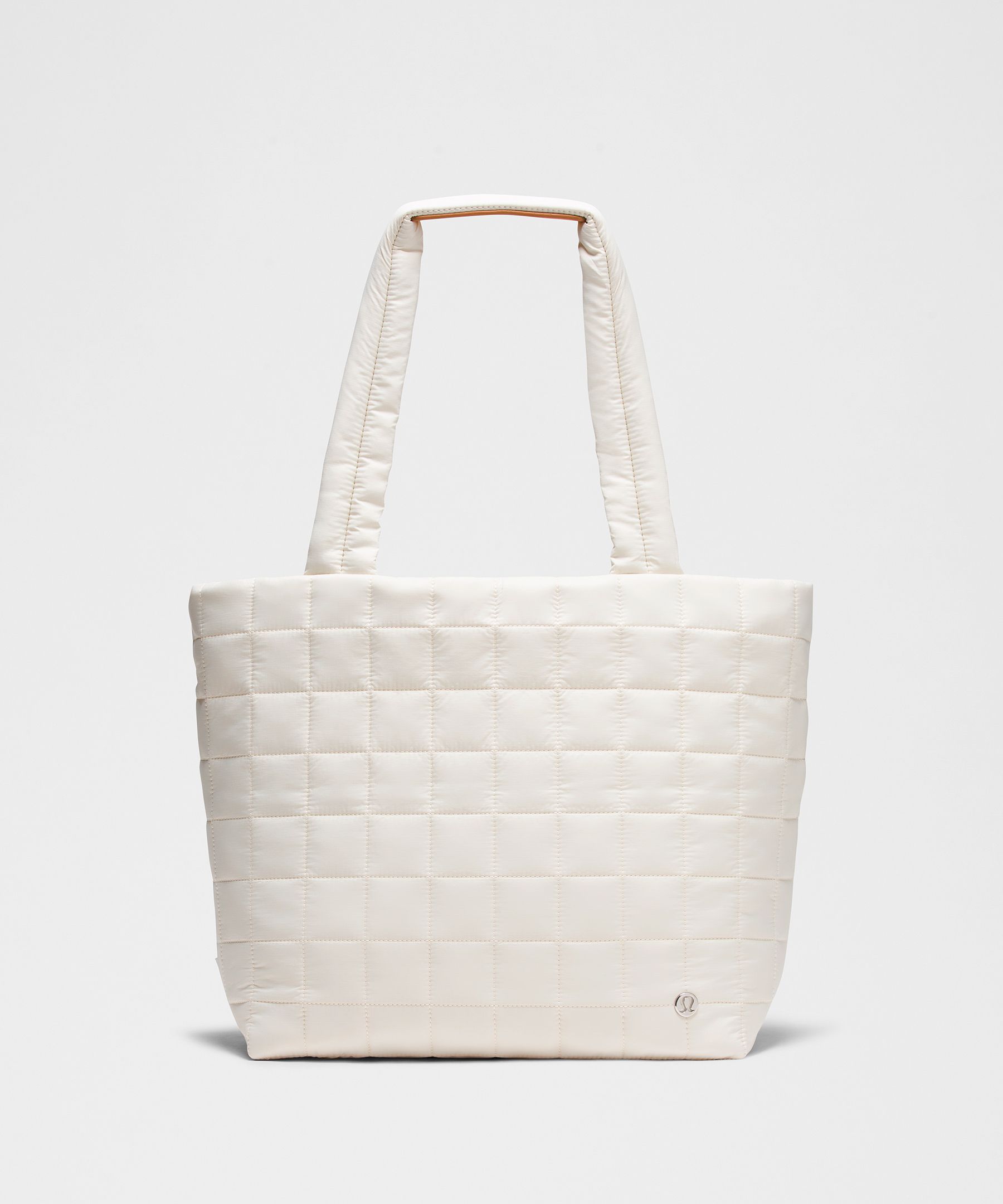 Quilted Grid Tote Bag 12L - White