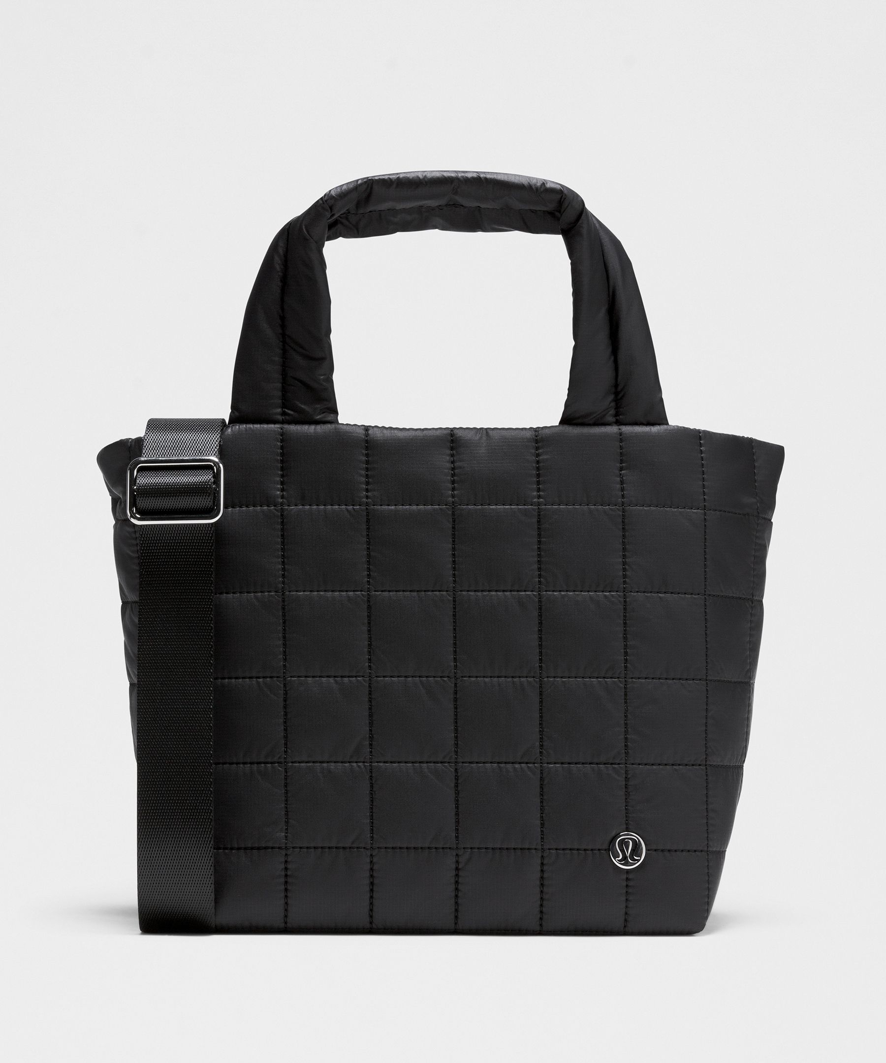 Quilted Grid Small Tote Bag 5L - Black,Neutral