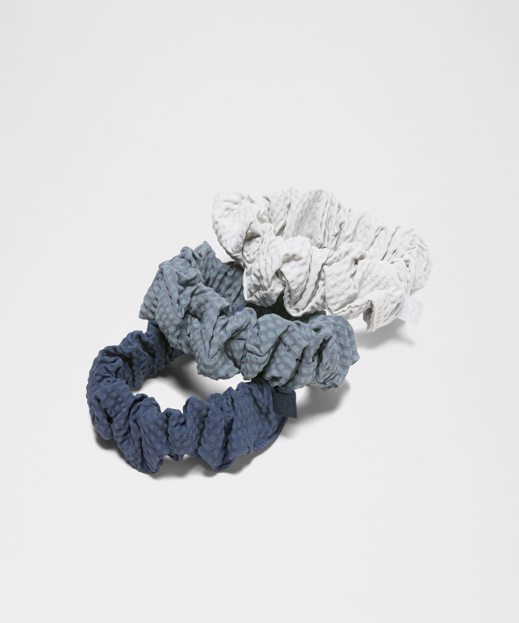 Uplifting Scrunchies Textured 3 Pack - Blue