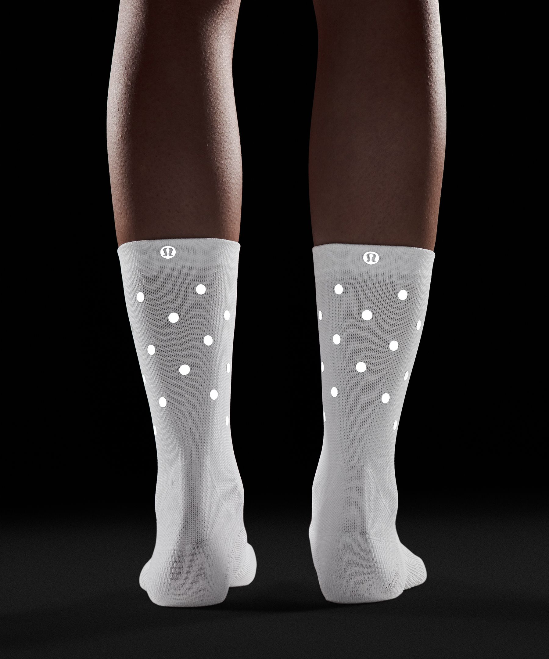 Lululemon Power Stride Crew Socks Dot Reflective